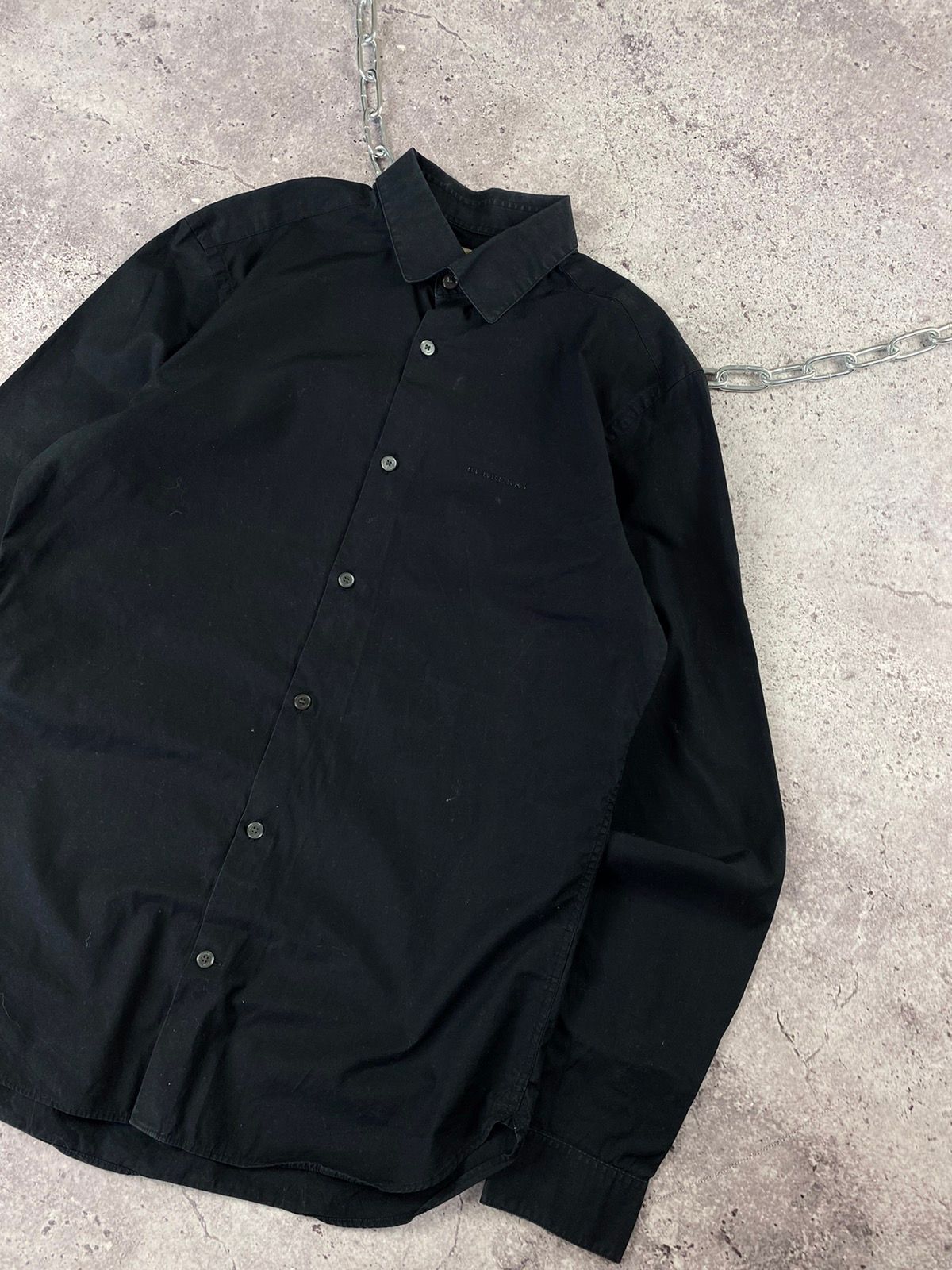 Pre-owned Burberry X Vintage Burberry Shirt M Black Classic