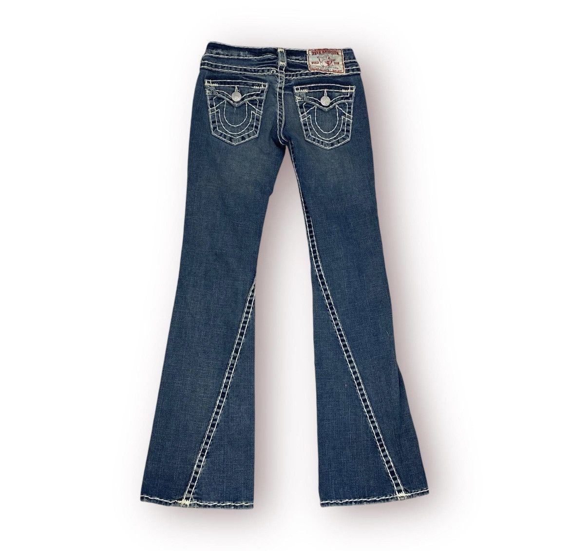 True Religion × Vintage True Religion Jeans White Stitch Denim Y2K Early 2000s Size 27" / US 4 / IT 40 - 3 Thumbnail