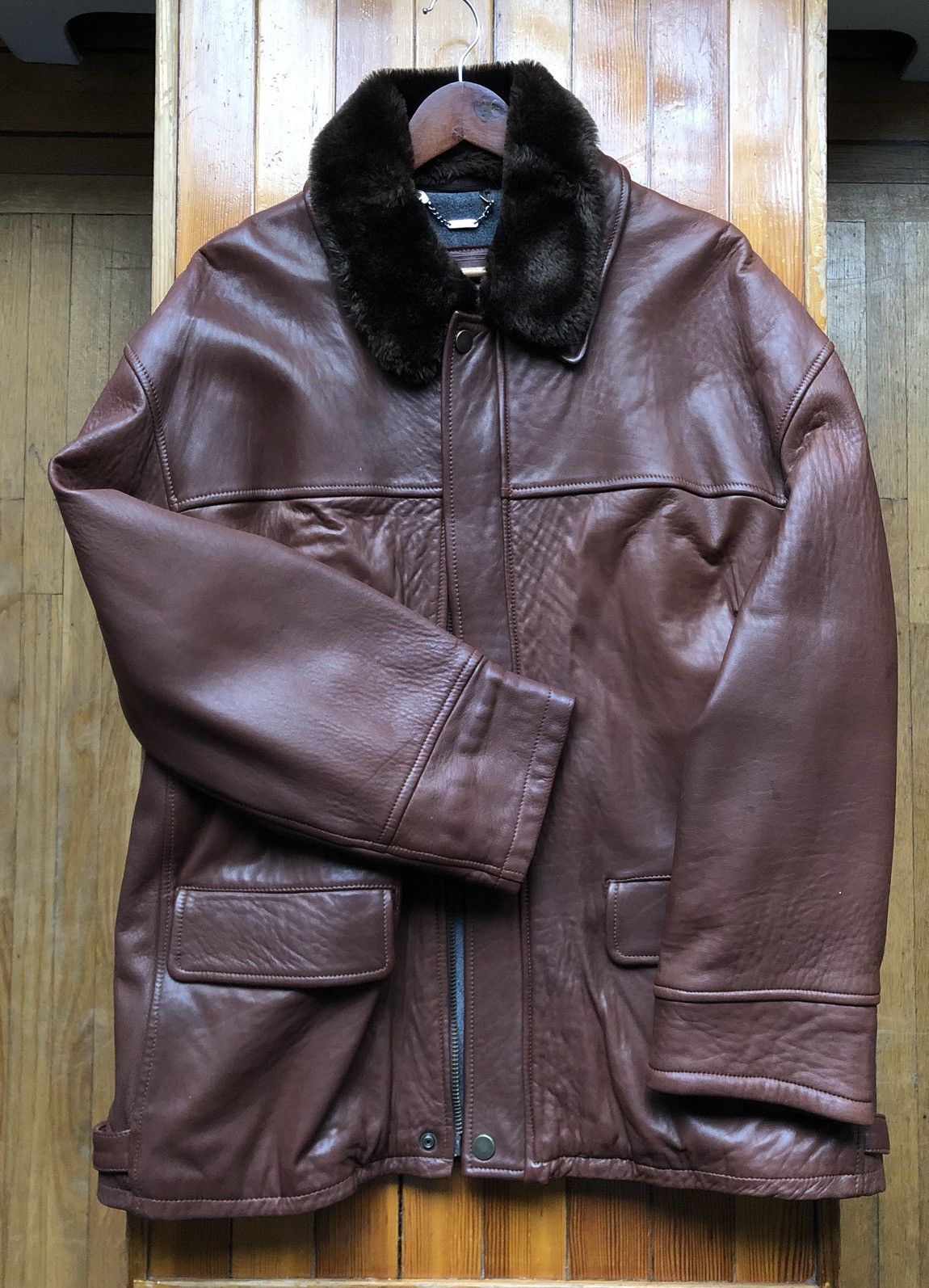 Valentino Vintage Valentino Fleece Lined Leather Coat Size US M / EU 48-50 / 2 - 1 Thumbnail