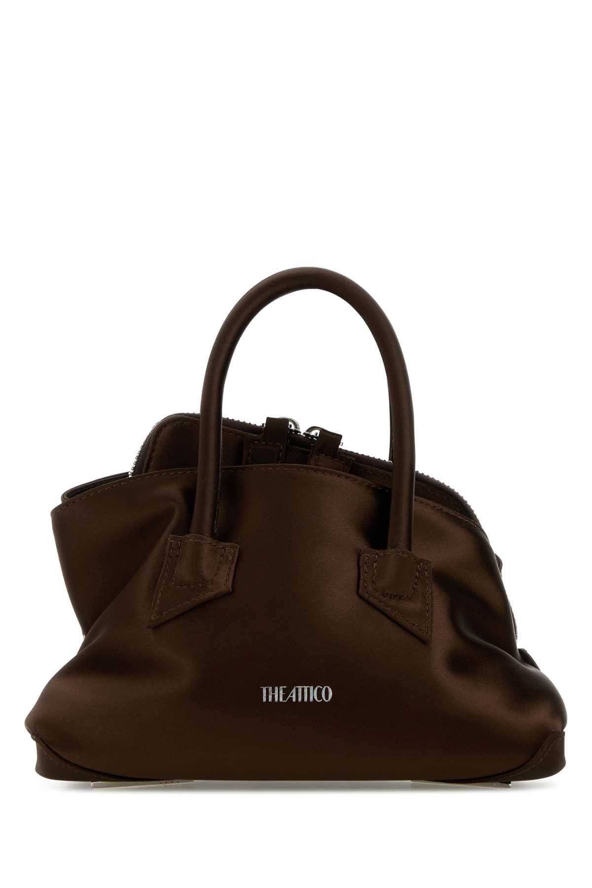 The Attico Chocolate Satin Mini La Passeggiata Handbag Size ONE SIZE - 1 Thumbnail