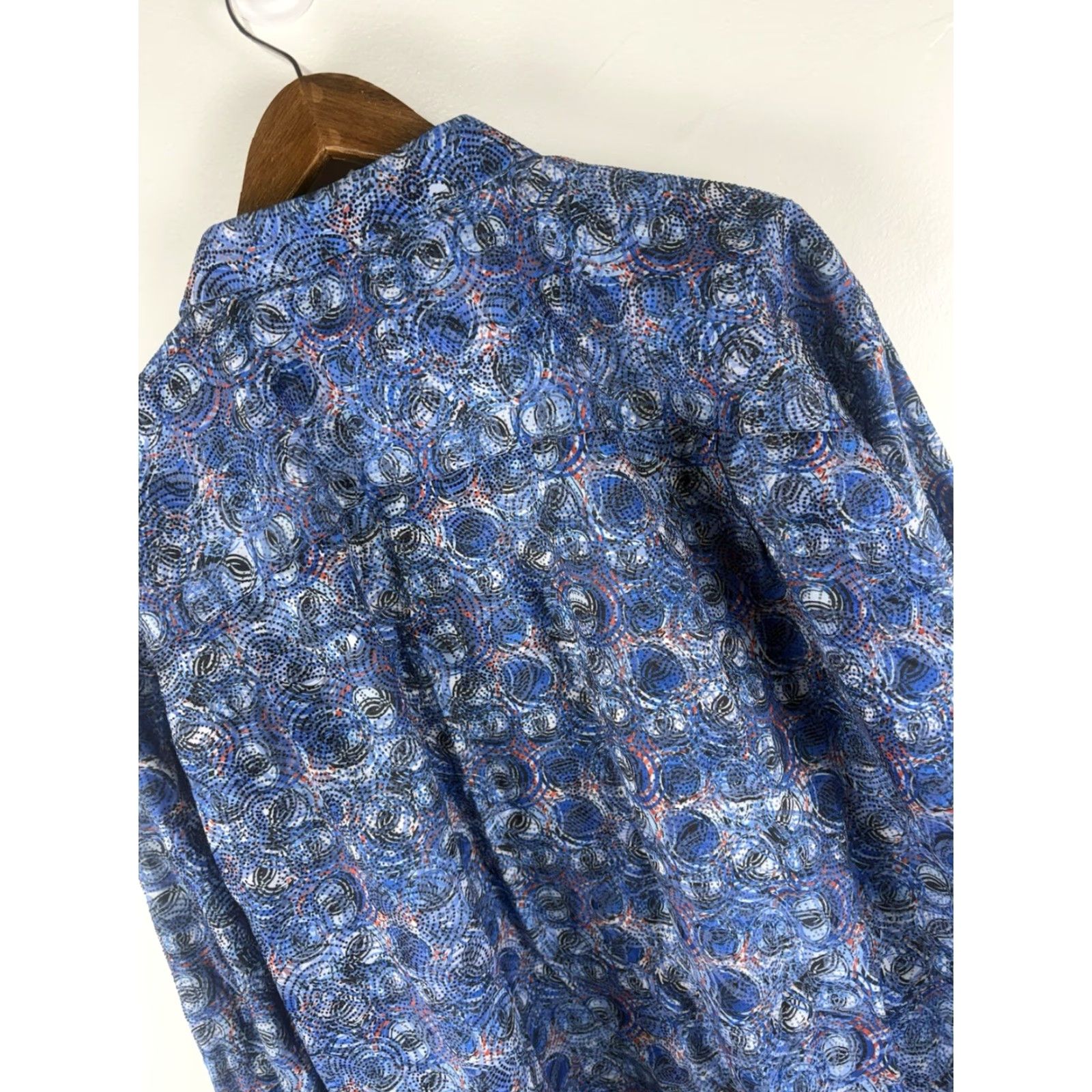 Vintage Visconti Black Multi Geometric Button Up Dress Shirt Men’s Size 3XLB Size 48R - 6 Thumbnail