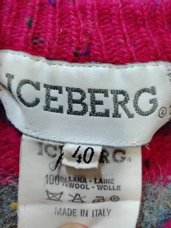 Iceberg Vintage Iceberg Striped Wool Crewneck Sweater Size S / US 4 / IT 40 - 4 Thumbnail