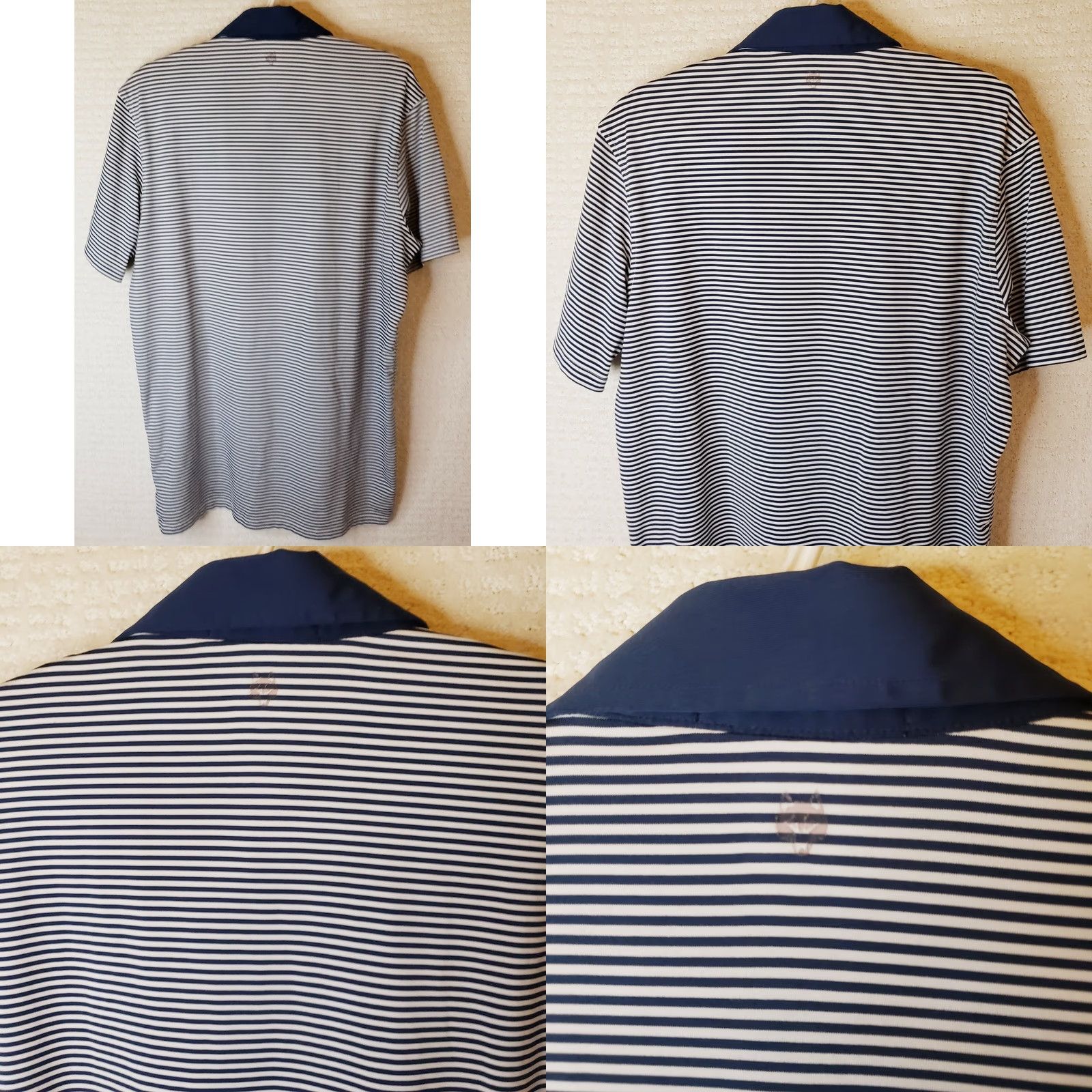 Vintage Greyson Polo Shirt Mens M Blue Stripe Performance Stretch Short Sleeve Golf Shirt Size US M / EU 48-50 / 2 - 8 Thumbnail