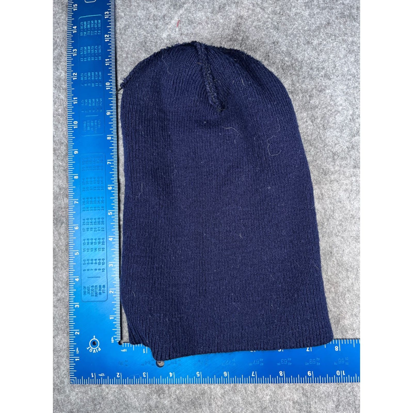 Vintage Beanie Toque Adult One Size Blue Knit 100% Acrylic Stretch Snow Ski Hat Womens Beanie Knit Blue Size ONE SIZE - 4 Thumbnail