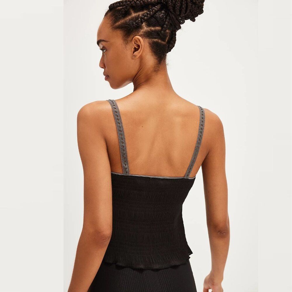 Free People NWT New Free People Pretty Please Black Cami Top Size S Size S / US 4 / IT 40 - 2 Thumbnail