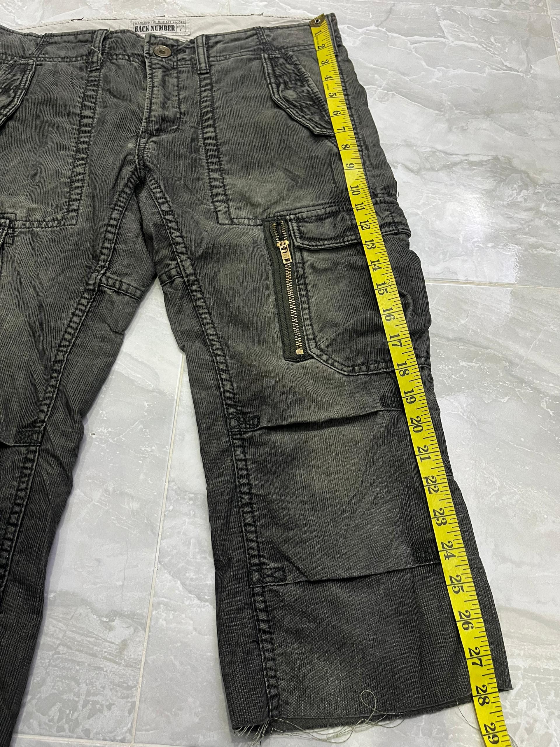 Japanese Brand Back Number Corduroy Cargo Cropped Military Pants Size US 32 / EU 48 - 12 Thumbnail
