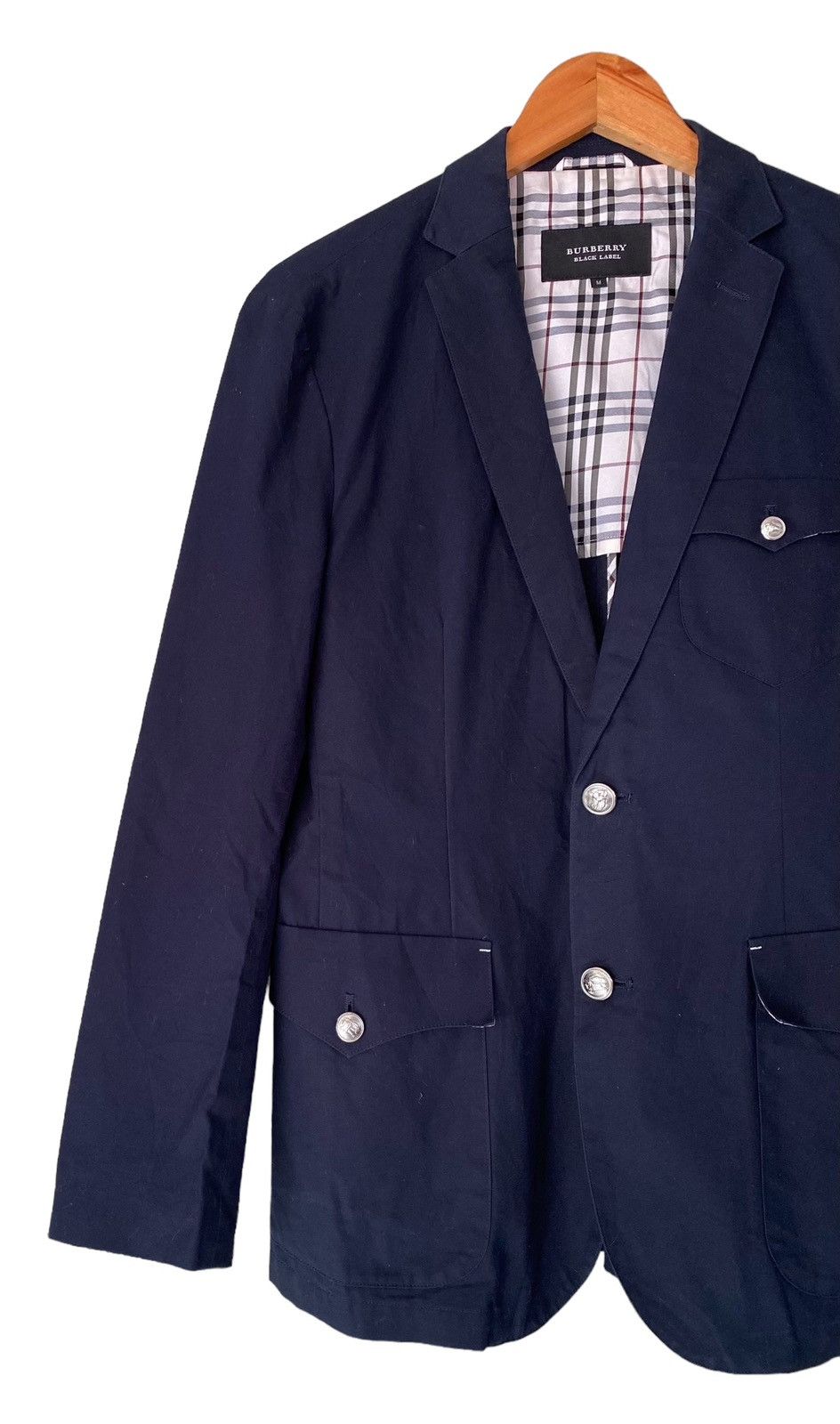 Burberry BURBERRY PROSUM Blazer Dark Blue Size 42S - 3 Thumbnail