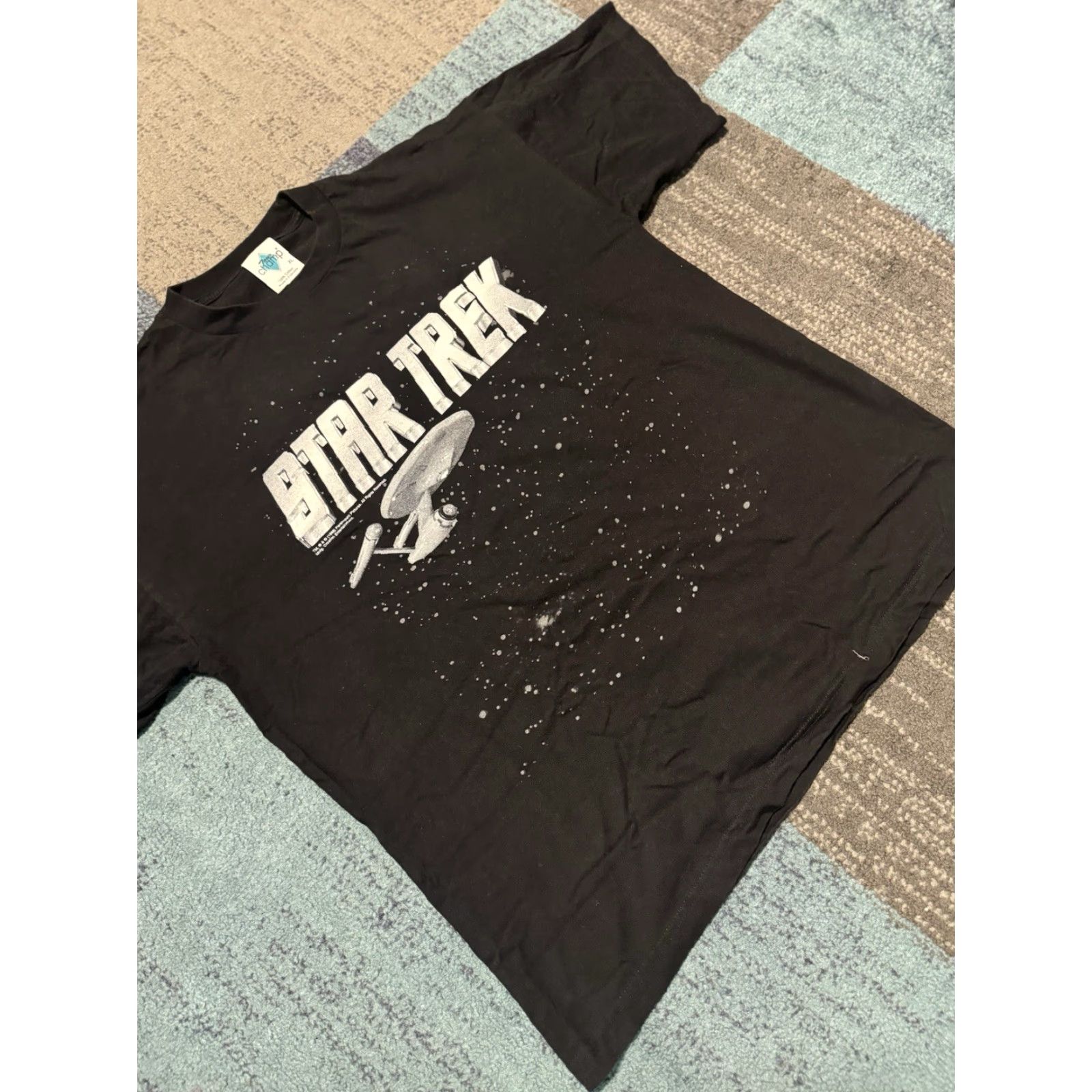 Vintage VINTAGE Star Trek T Shirt Tour Champ Men’s XL Black Ship Stars 1998 Paramount Size US XL / EU 56 / 4 - 3 Thumbnail