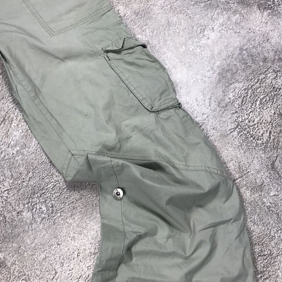 Vintage Vintage 90s Baggy Cargo Pants Parachute Hybrid Streetwear 29 Size 29" - 4 Thumbnail