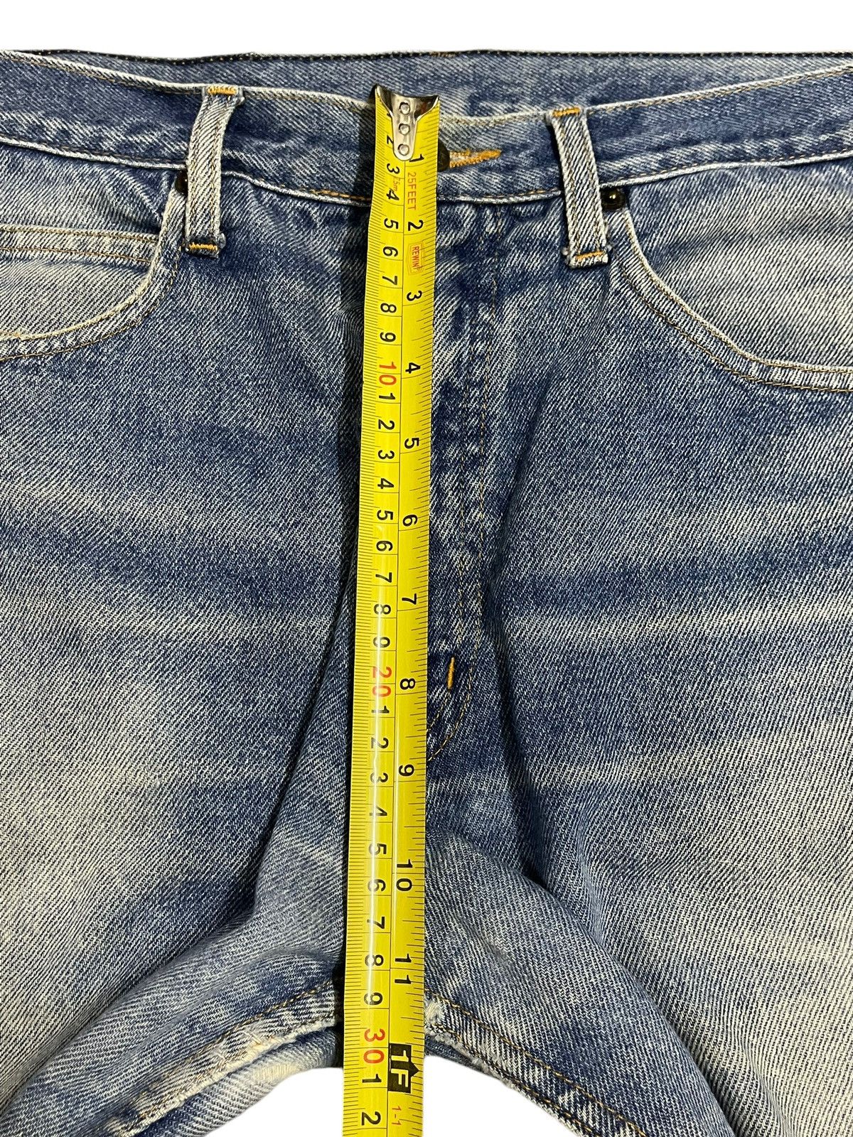 Armani Vintage Italy Armani Jeans Blue Wash Distressed Loose Jeans Size US 32 / EU 48 - 15 Thumbnail