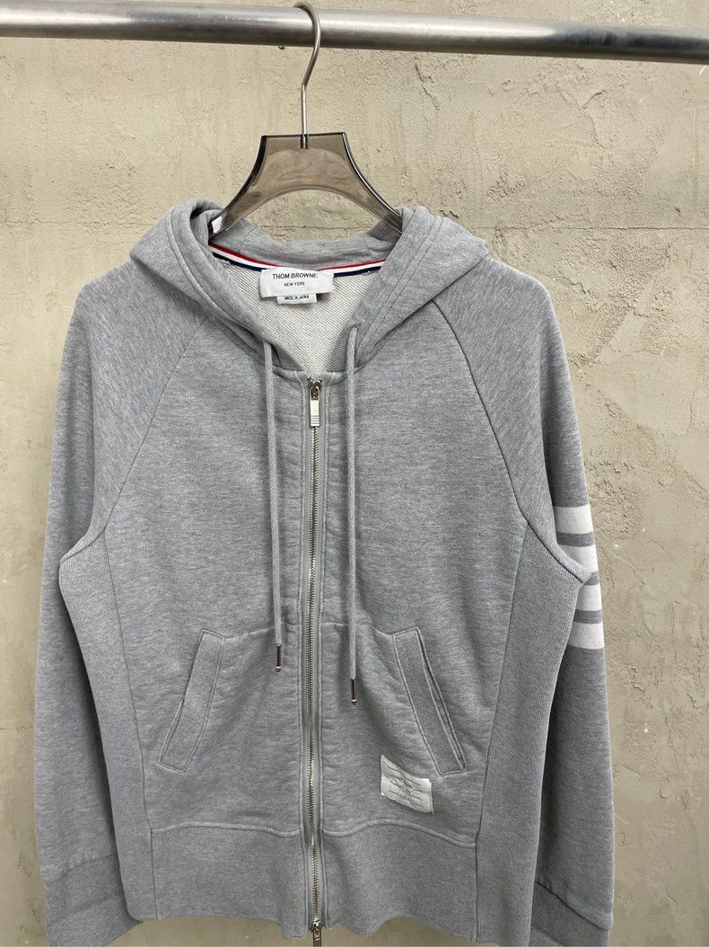 Thom Browne Thom browne Gray four-striped zipper jacket 2504-Nextarrow Size US M / EU 48-50 / 2 - 3 Thumbnail