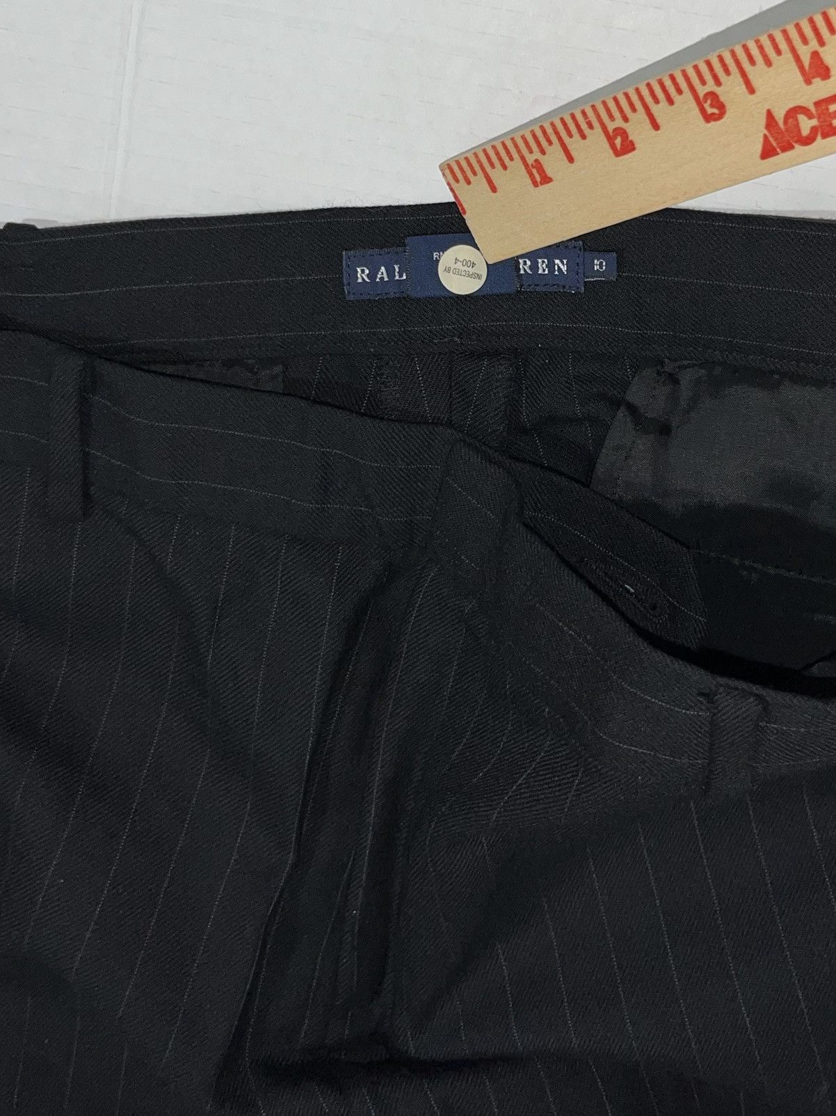 Ralph Lauren New Blue Label Ralph Lauren Wool Stripe Pants Back Buckle Size 32" / US 10 / IT 46 - 5 Thumbnail