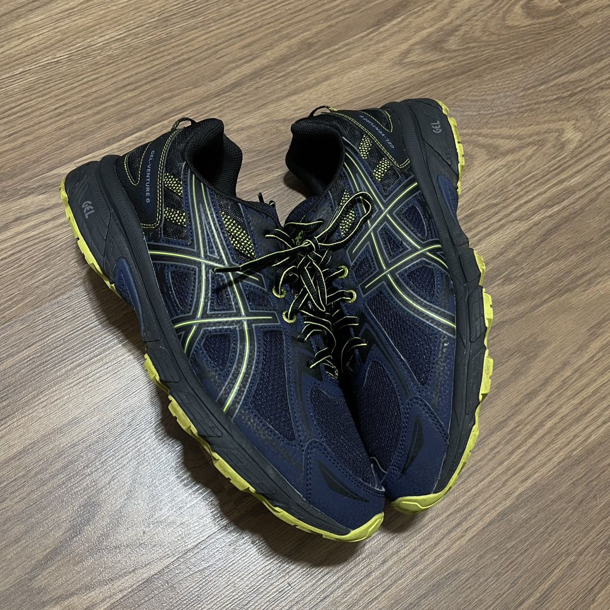 Asics Asics gel venture 6 navy blue lime Size US 11 / EU 44 - 3 Thumbnail