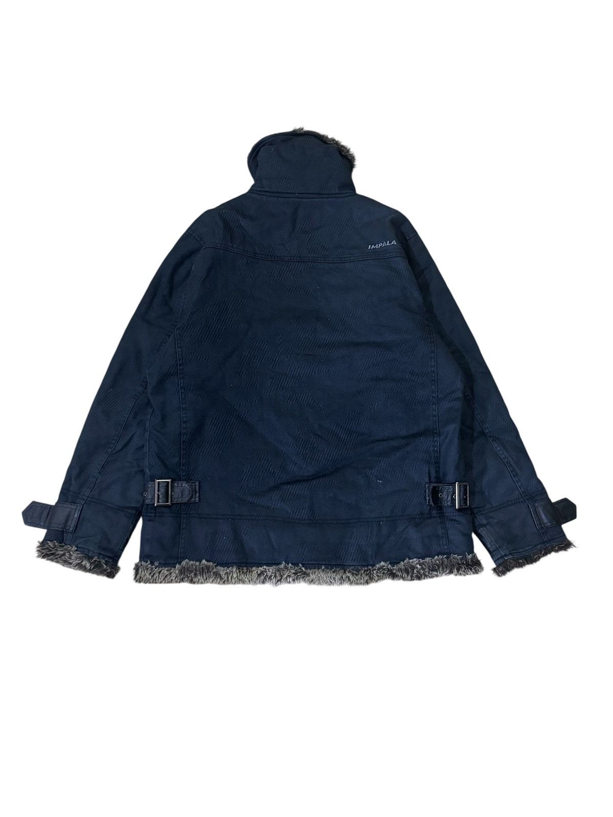 Le Grande Bleu (L.G.B.) IMPALA BLACK WASH FAUX FUR STUDDED JACKET Size US L / EU 52-54 / 3 - 7 Thumbnail