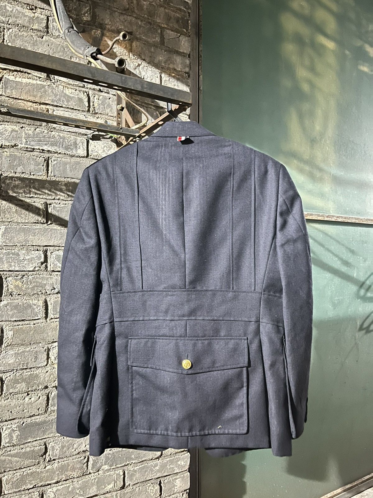 Thom Browne Thom Browne New York Navy Cotton Norfolk Safari Blazer Size 34R - 3 Thumbnail