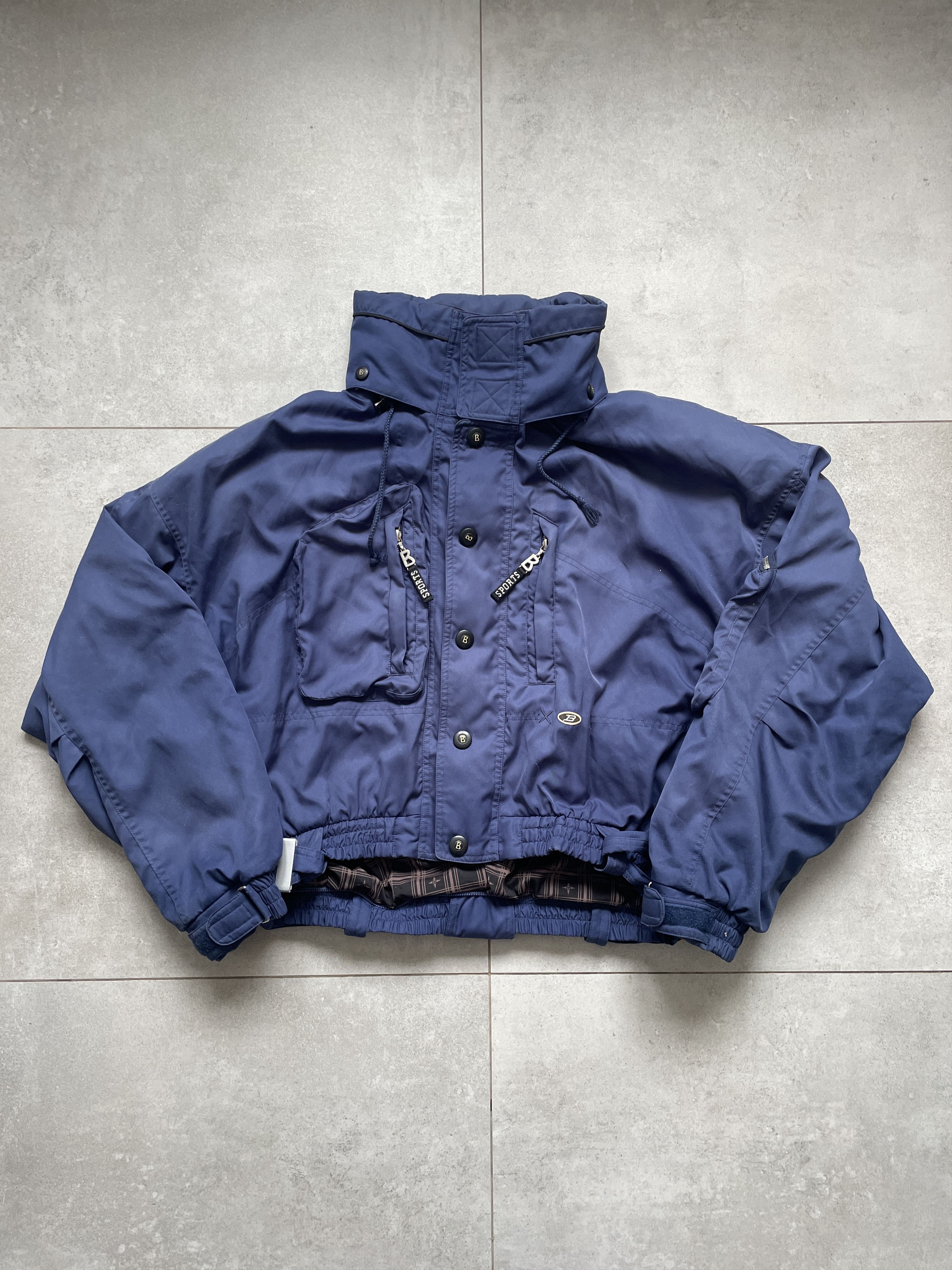 Bogner VINTAGE 90S BOGNER NAVY CROPPED BOXY SKI BOMBER JACKET Size L / US 10 / IT 46 - 3 Thumbnail