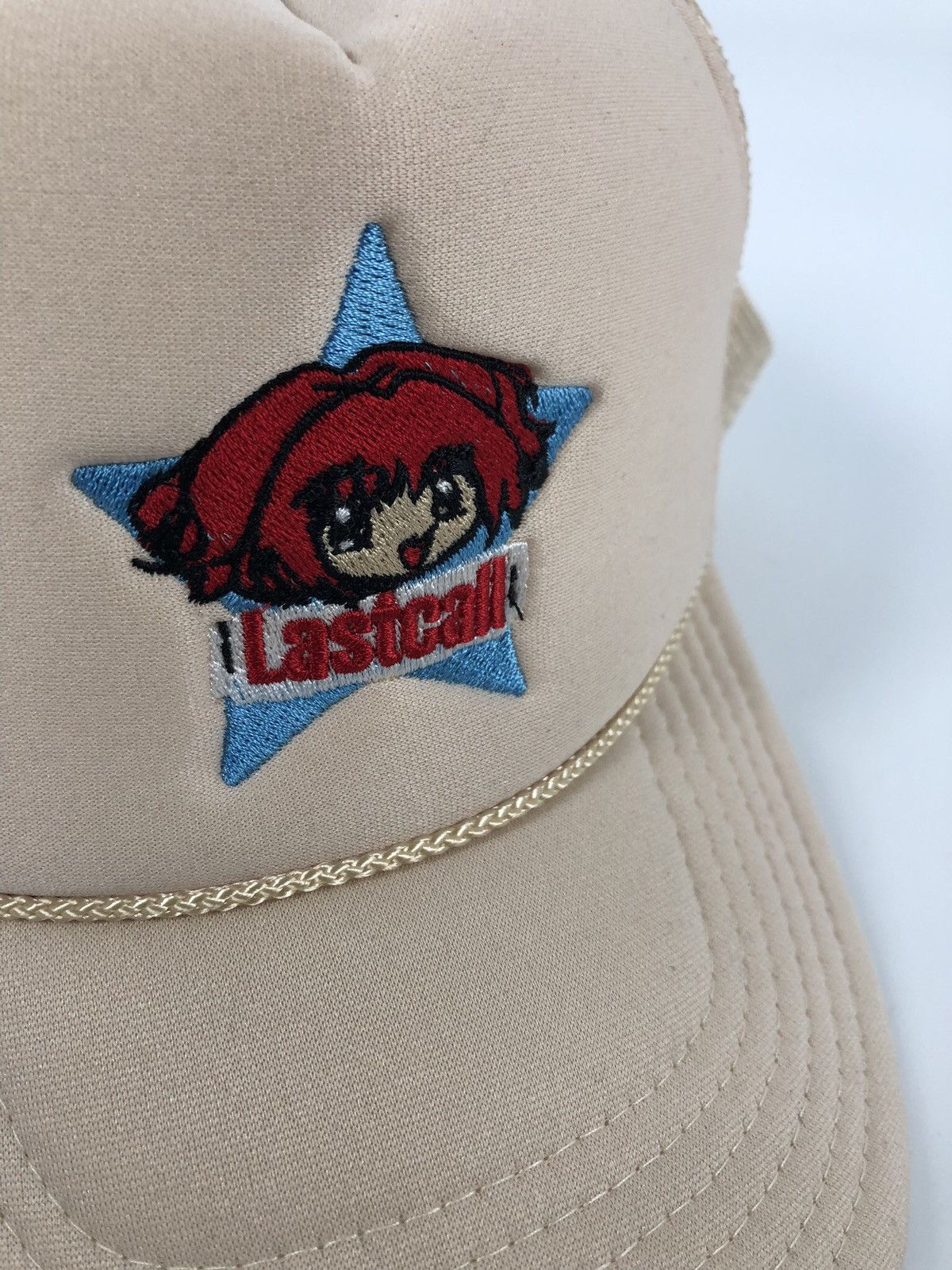 Other Last Call Anime Star Beige Trucker Hat Size ONE SIZE - 3 Thumbnail