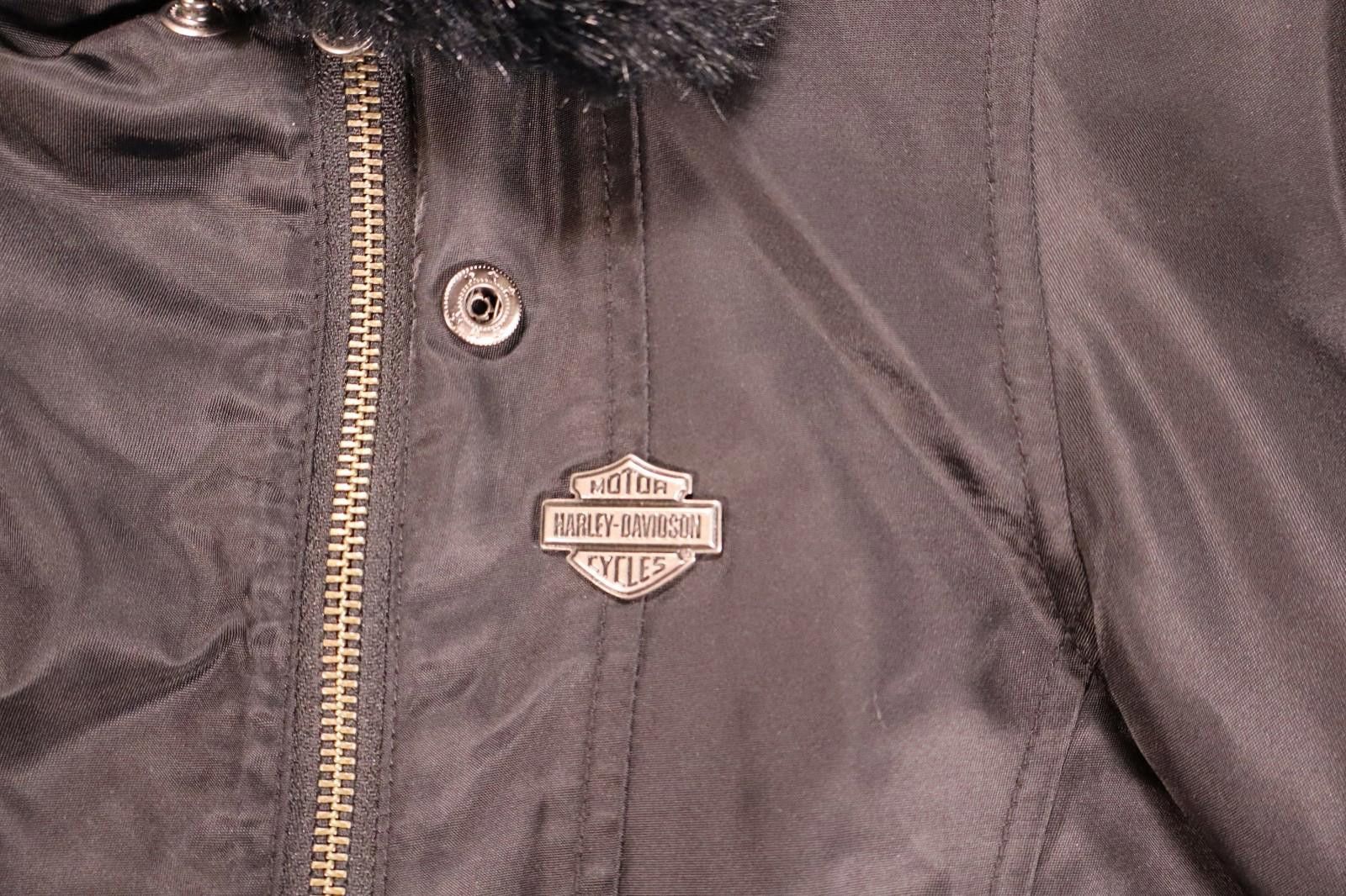 Other Harley Davidson Women Small Black Studded Fur collar Jacket Size ONE SIZE - 4 Thumbnail