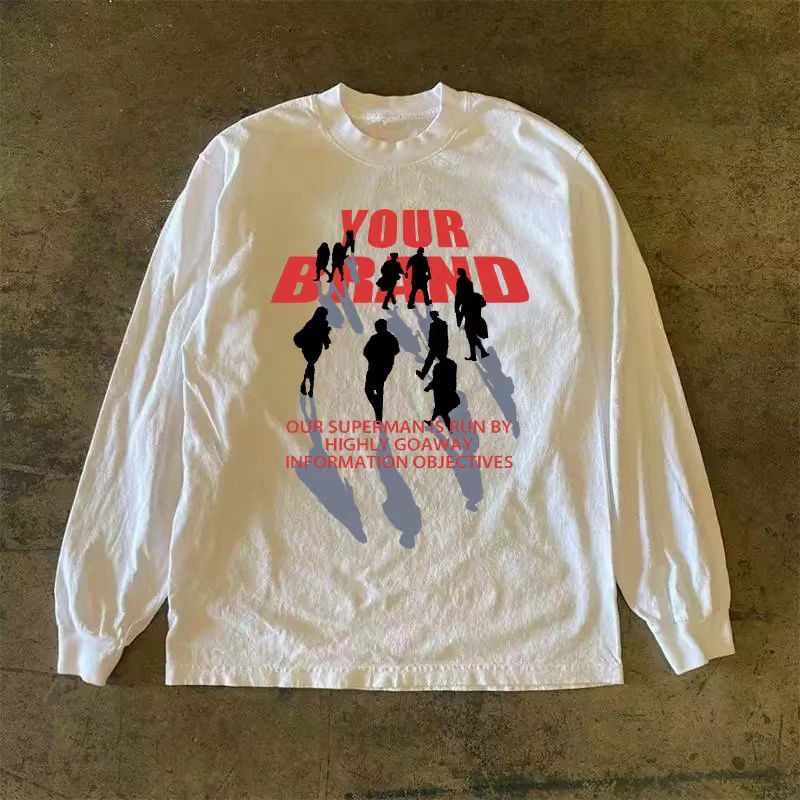 Japanese Brand × Jean Street fashion washed retro print long sleeve tee Size US L / EU 52-54 / 3 - 1 Thumbnail