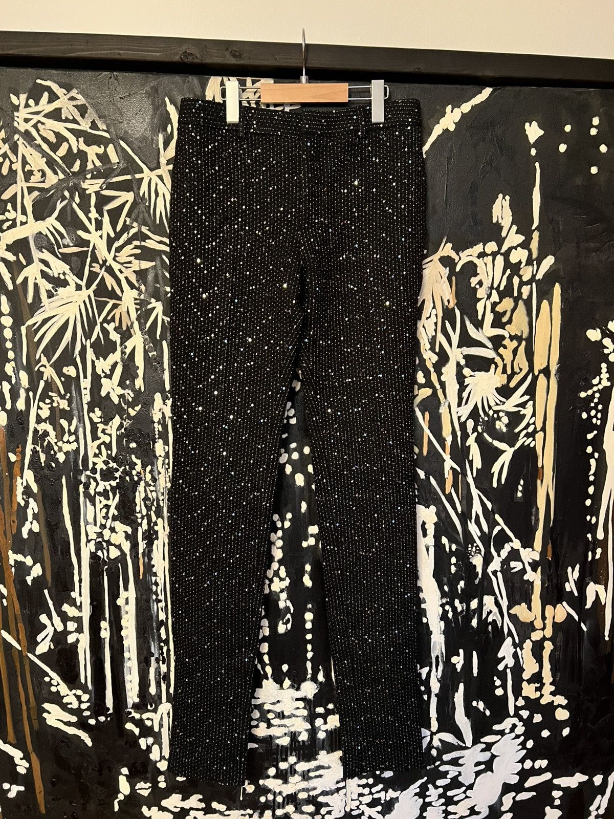Saint Laurent Paris SS/20 Black Sequin Tweed Trousers Size US 30 / EU 46 - 3 Thumbnail