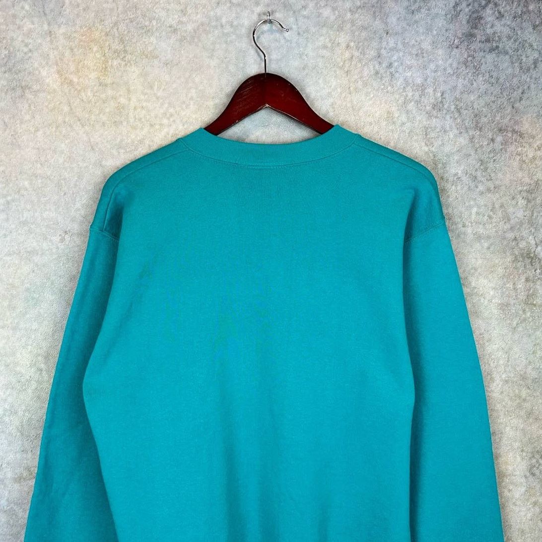 Vintage Vintage 90s Las Vegas Nevada Crewneck Sweatshirt Sz M Teal Size US M / EU 48-50 / 2 - 5 Thumbnail