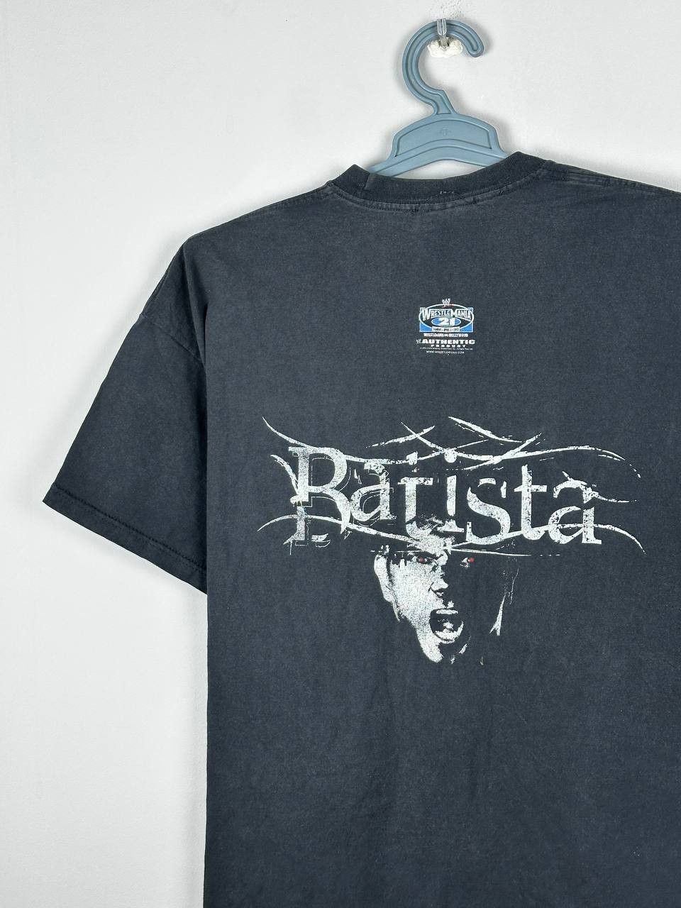 Vintage 2004 WWE Batista Vintage Black Faded Rare T Shirt Size US XL / EU 56 / 4 - 9 Thumbnail