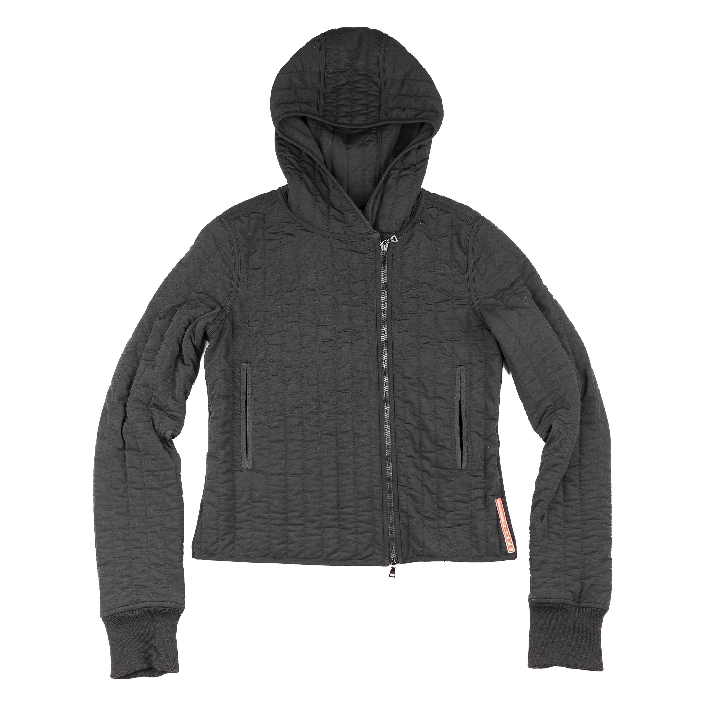 Prada Prada Sport Black Quilted Fitted Jacket with Side Zipper Size S / US 4 / IT 40 - 1 Thumbnail