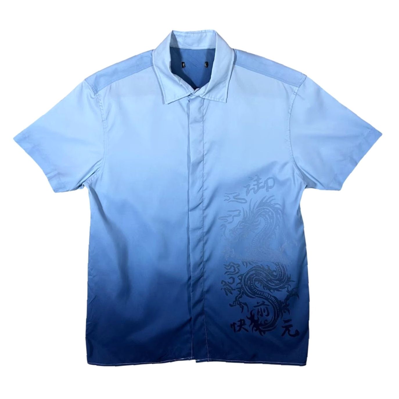 Other Nike Shirt Gothic Dragon Graphic Blue Gradient Short Sleeve Shirt Medium Size US M / EU 48-50 / 2 - 2 Thumbnail