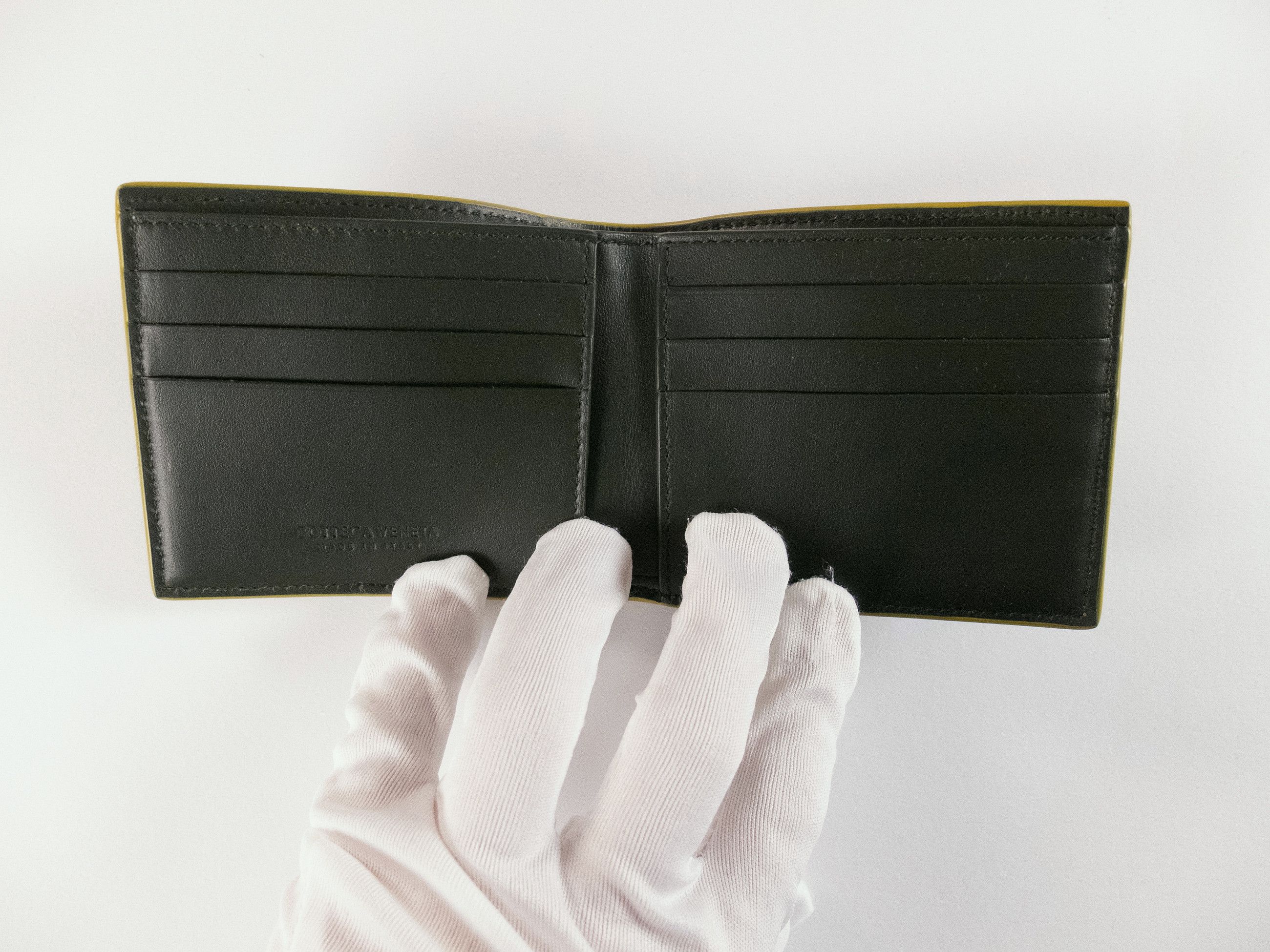 Bottega Veneta BOTTEGA VENETA green intrecciato woven leather bifold wallet Size ONE SIZE - 4 Thumbnail