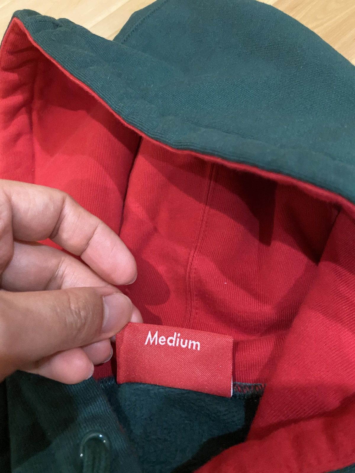 Supreme Spread Logo Hooded Sweatshirt Dark Green Size M Size US M / EU 48-50 / 2 - 4 Thumbnail