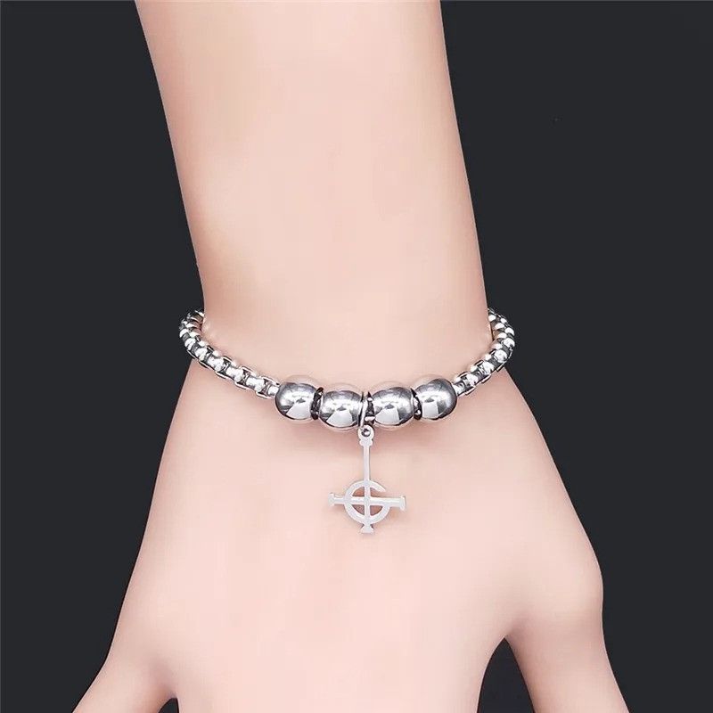 Jewelry Ghost Stainless Steel Bracelet Size ONE SIZE - 1 Thumbnail