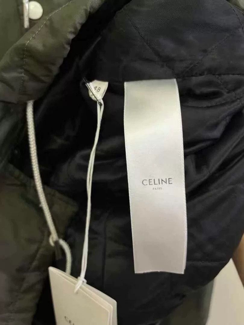 Celine Celine Green Zip Jacket with Back Lettering Size US M / EU 48-50 / 2 - 3 Thumbnail
