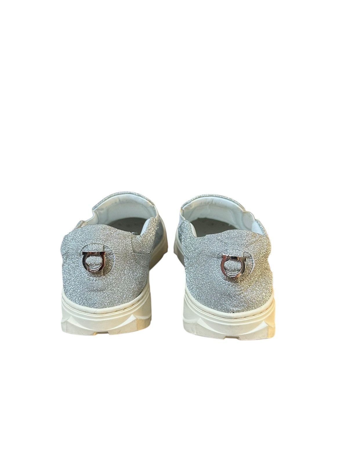 Salvatore Ferragamo Salvatore Ferragamo Slip On Sneaker glitter silver Size US 6 / EU 39 - 4 Thumbnail