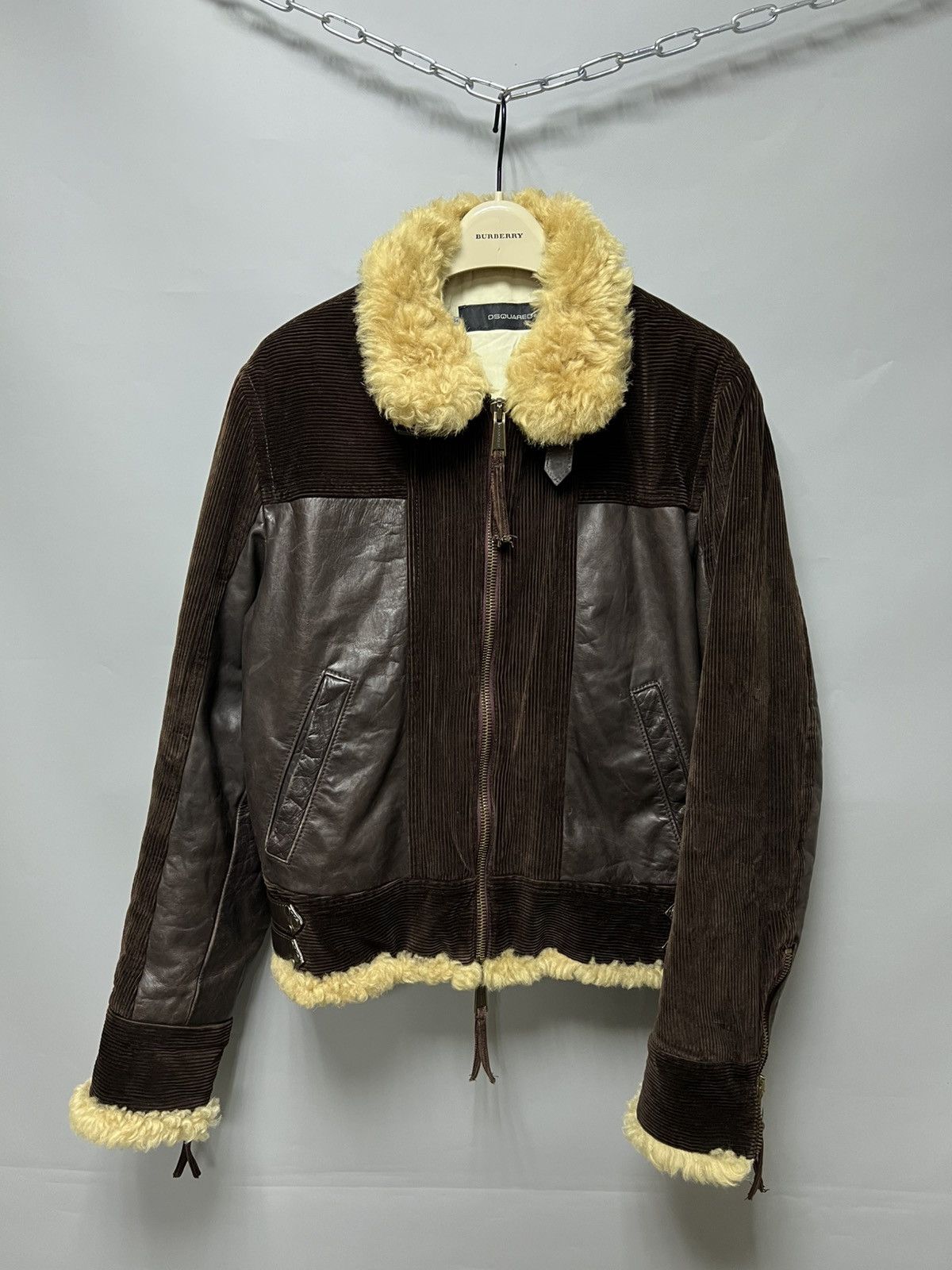 Dsquared2 Dsquared Hybrid Leather Shearling Jacket AW04 Vintage RARE Size US L / EU 52-54 / 3 - 1 Thumbnail