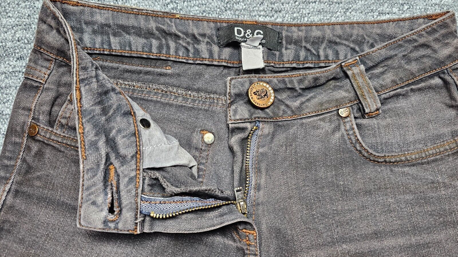 Dolce & Gabbana Vintage Y2K Dolce&Gabbana Gemstone Bell Bottom Jeans 28 Size 28" / US 6 / IT 42 - 7 Thumbnail