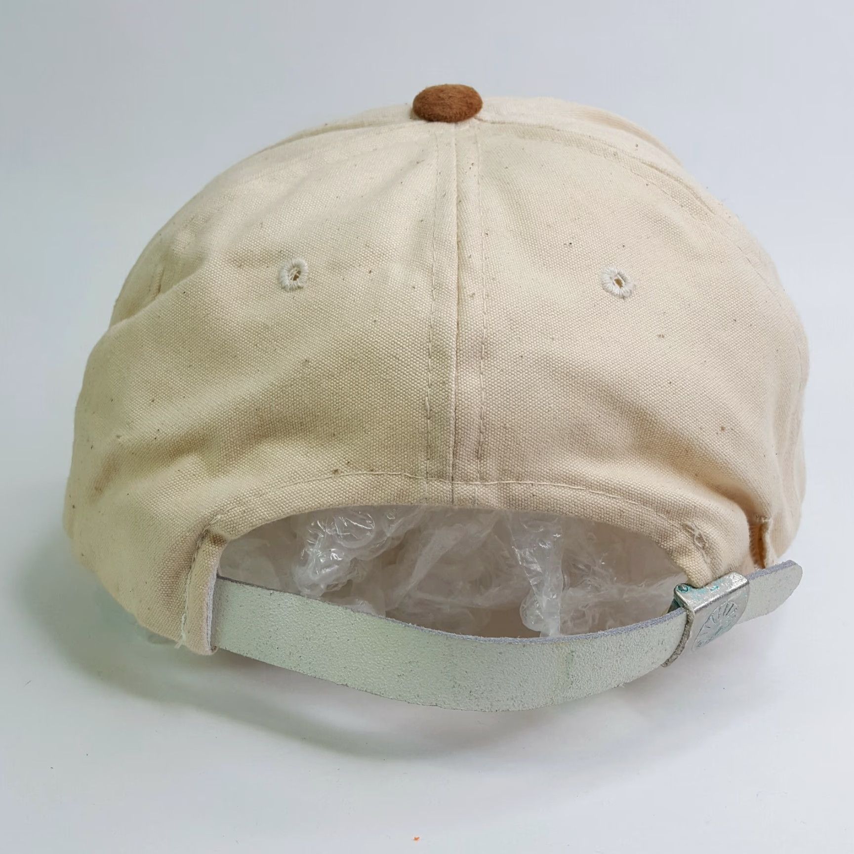 Vintage VINTAGE Cubic Balance Golf Hats Suede Brim Adjustable Baseball Cap Ivory 90s Golf Casual Outdoor Retro PGA Mens Hat Size ONE SIZE - 7 Thumbnail