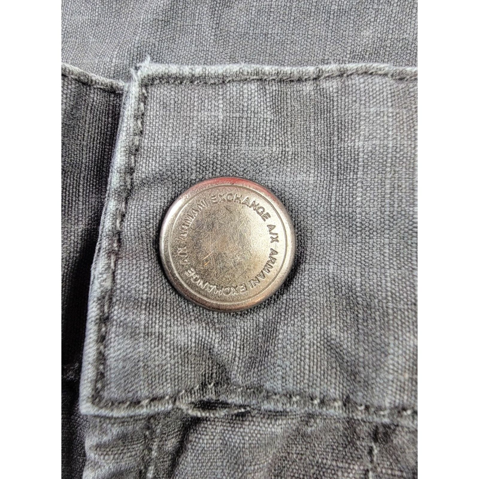 Armani Exchange Armani Exchange Cargo Pants Mens 38 Gray Drawstring Hem Front Zip Pockets Cargo Style Straight Leg 32in Inseam Size US 38 / EU 54 - 4 Thumbnail