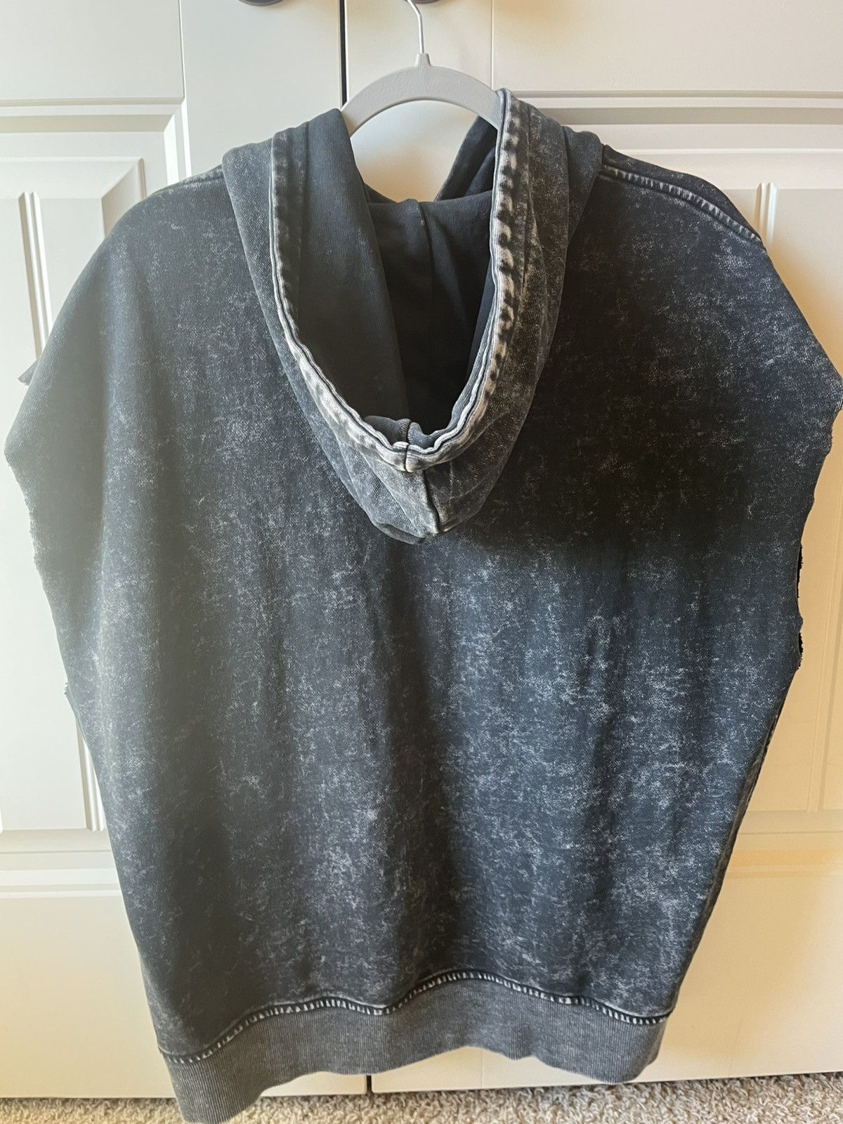 Forever 21 Black Sleeveless Hoodie Acidwash Size US S / EU 44-46 / 1 - 2 Thumbnail