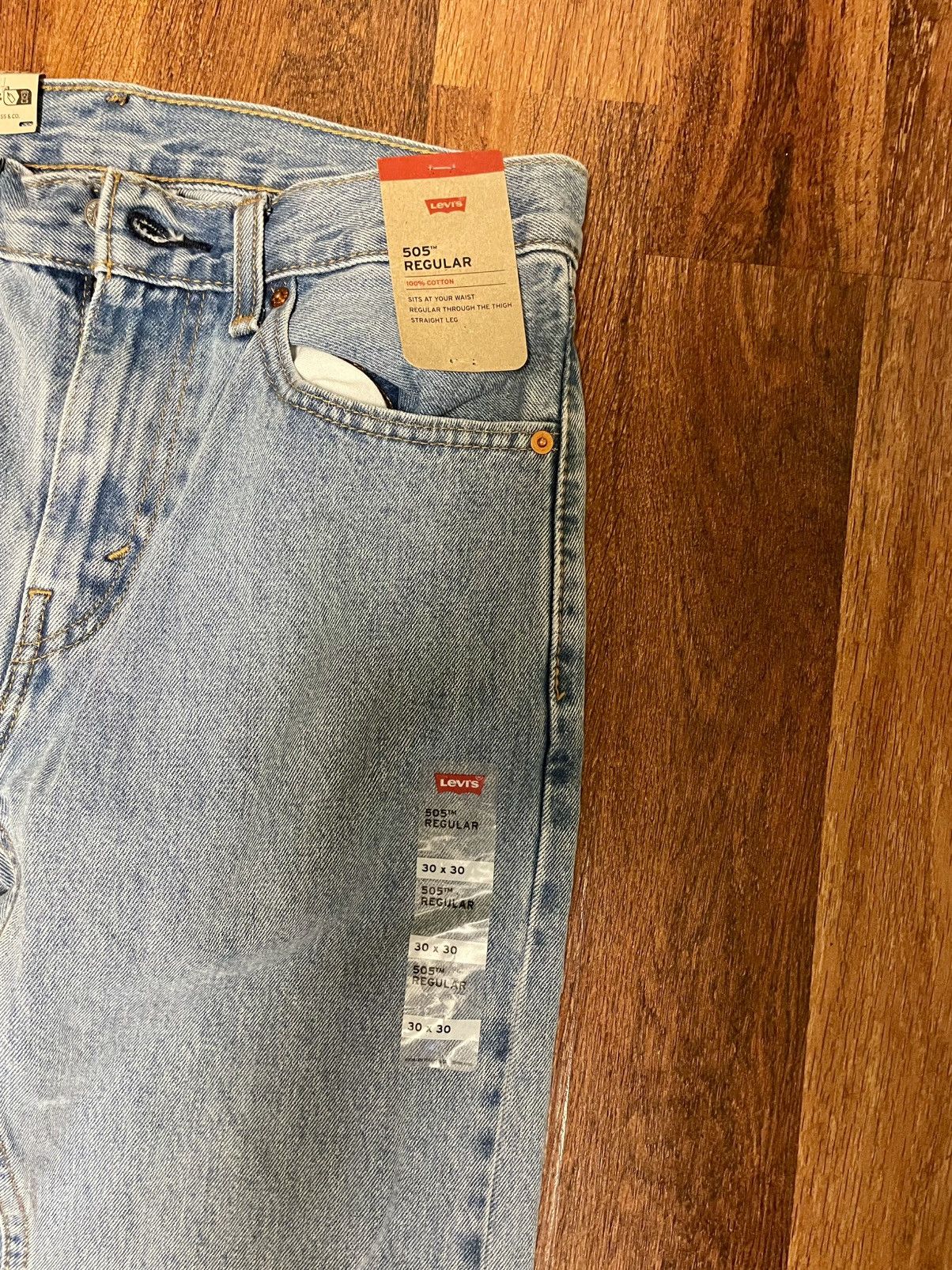 Levi's 505 Regular Jeans (New) Size US 30 / EU 46 - 3 Thumbnail