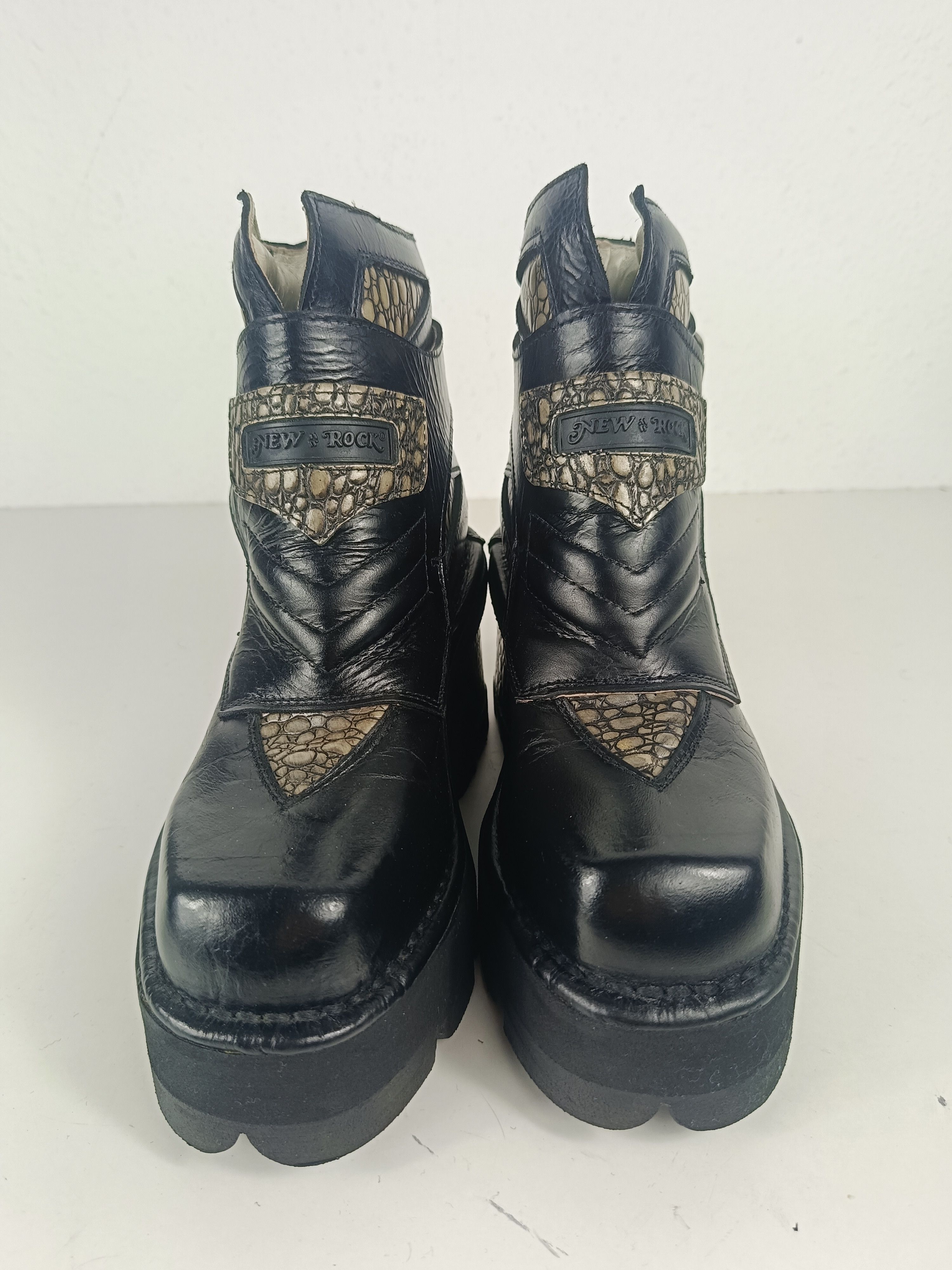 New Rock × Vintage New Rock leather boots platforms Size US 6 / IT 36 - 2 Thumbnail