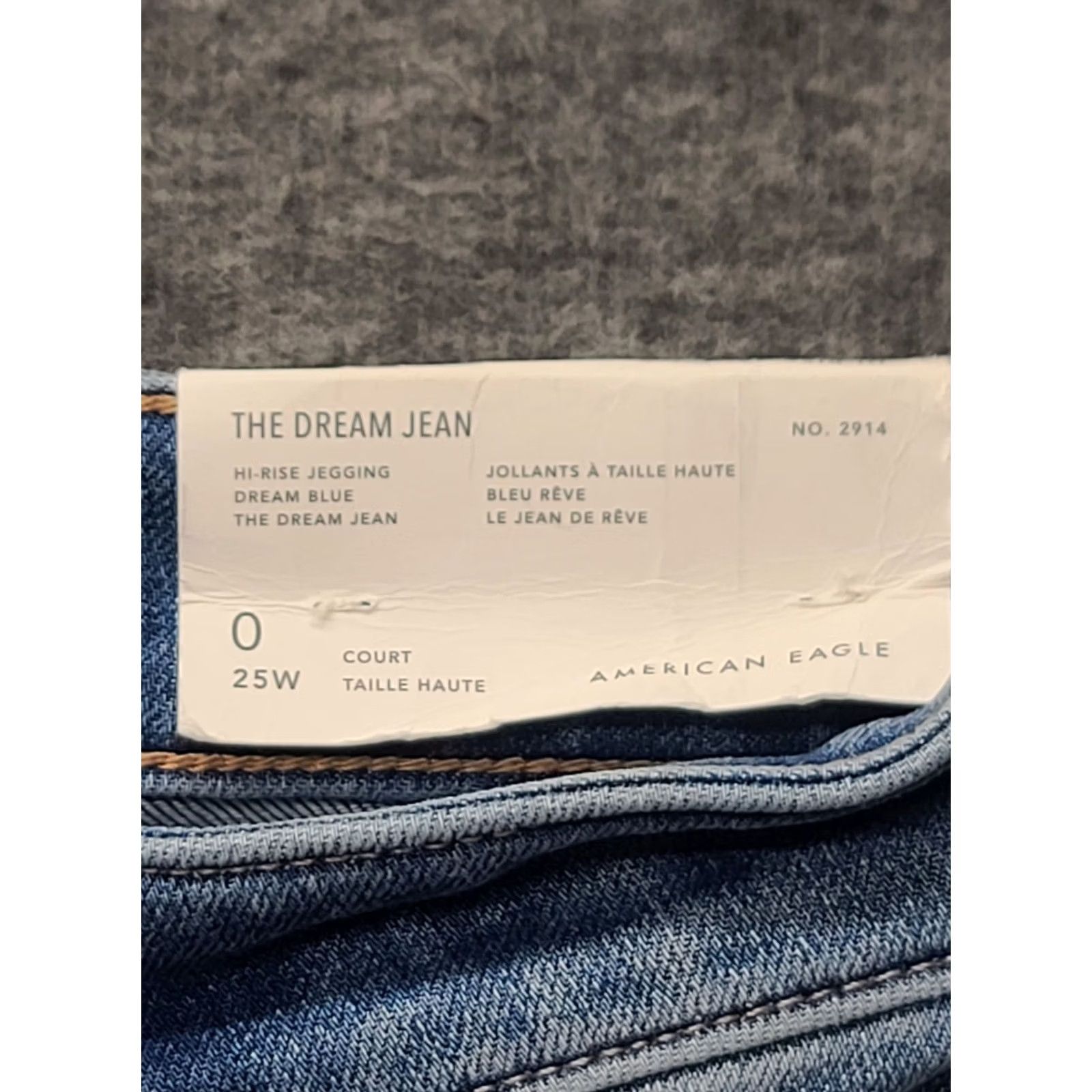 American Eagle Outfitters VINTAGE American Eagle Jeans Womens 0 25x28 Short The Dream Hi Rise Distressed Jegging 90s Womens Jeans Size 25" / US 0 / IT 36 - 2 Thumbnail