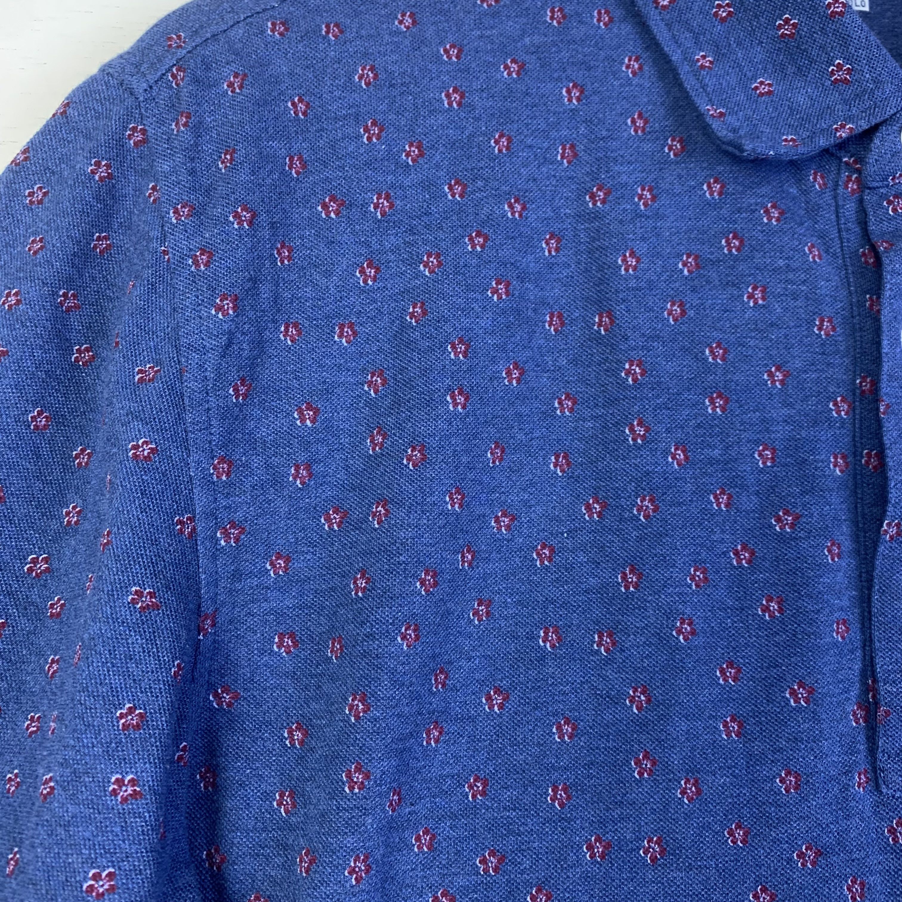 Uniqlo UNIQLO POLO TEES TINY FLORAL Size US XL / EU 56 / 4 - 7 Thumbnail