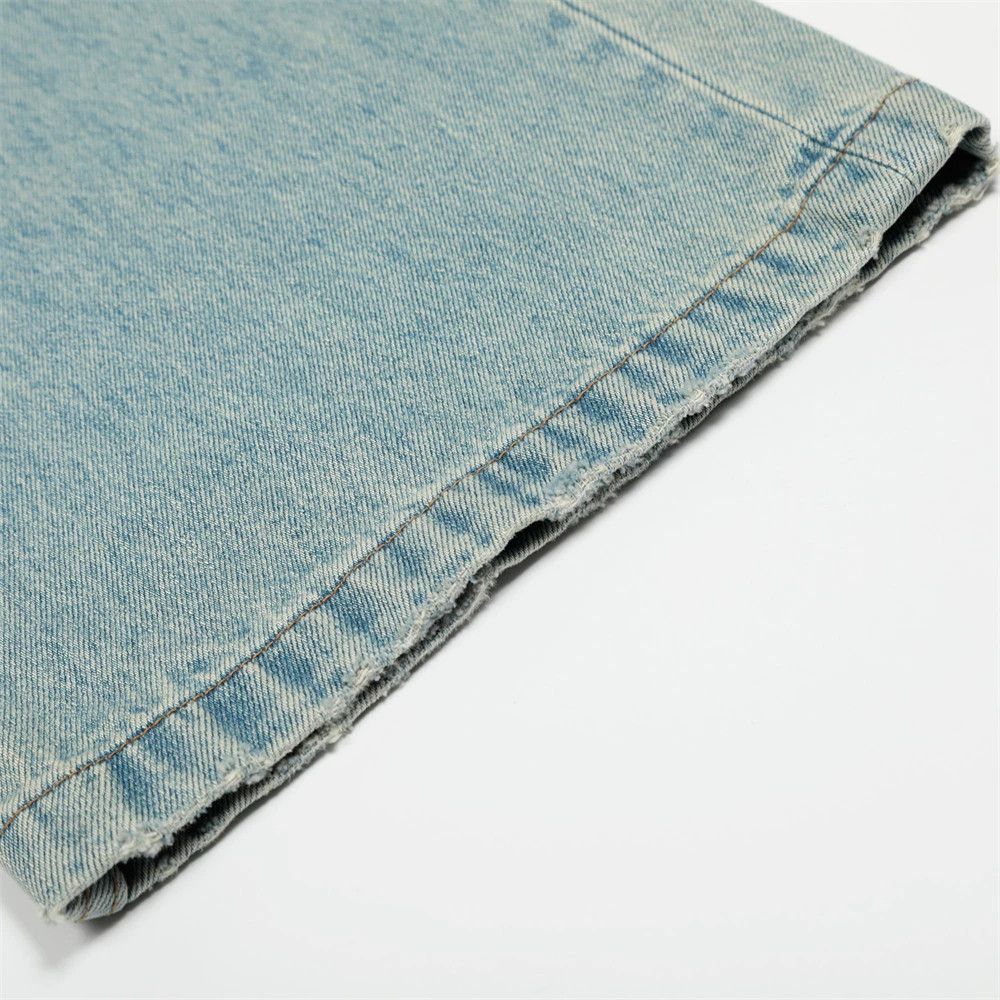Jean Men's loose wide-leg punk distressed washed gradient jeans Size US 32 / EU 48 - 6 Thumbnail