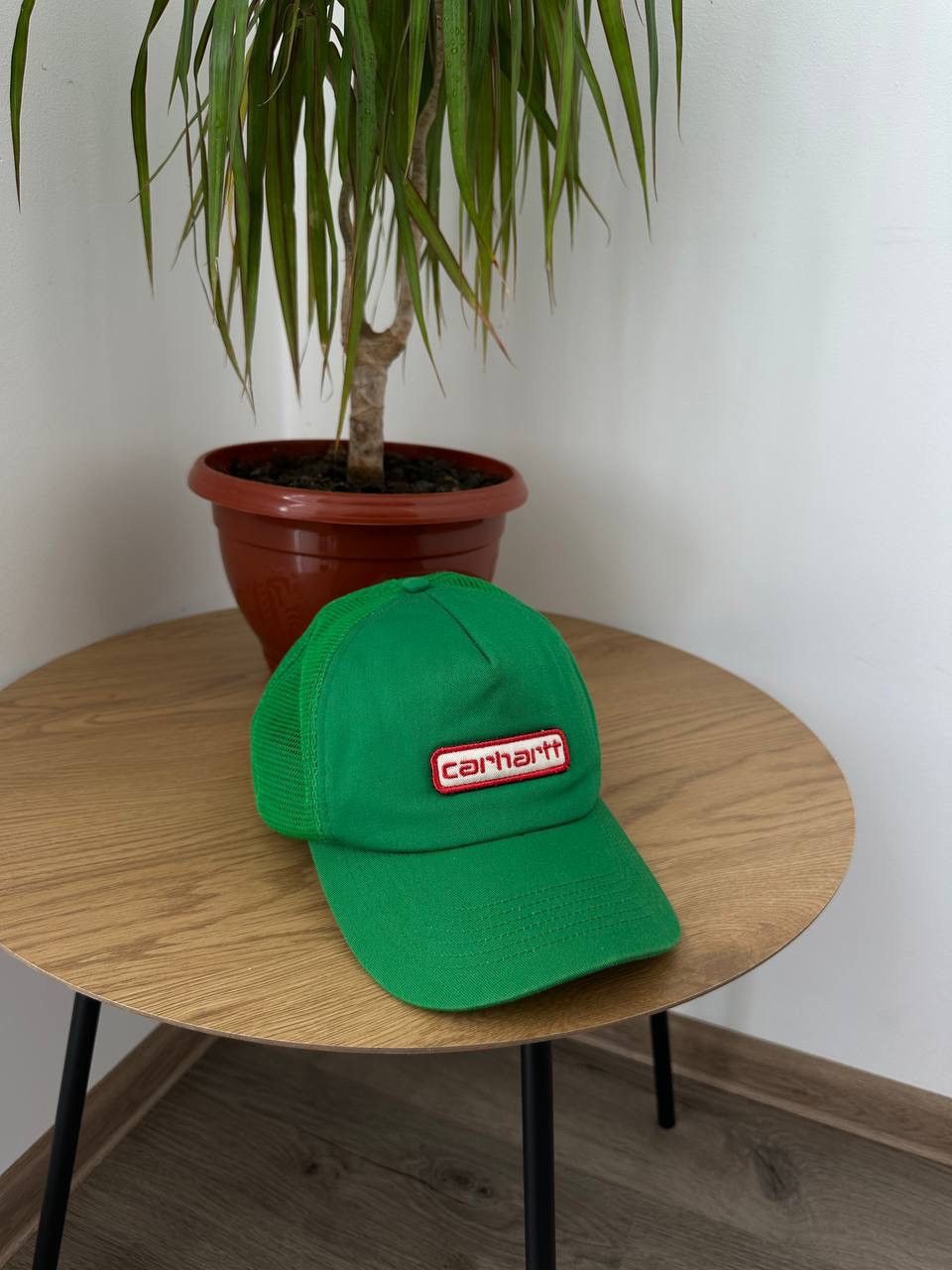 Carhartt × Carhartt Wip × Vintage Vintage Carhartt Green Center Logo Hat Size ONE SIZE - 3 Thumbnail