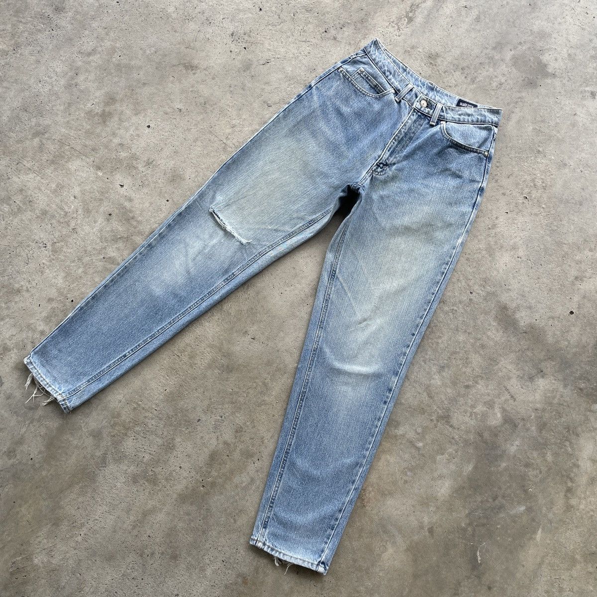 Japanese Brand Vintage Japan Wood Duck Faded Denim Distressed Jeans Pants Size US 28 / EU 44 - 2 Thumbnail