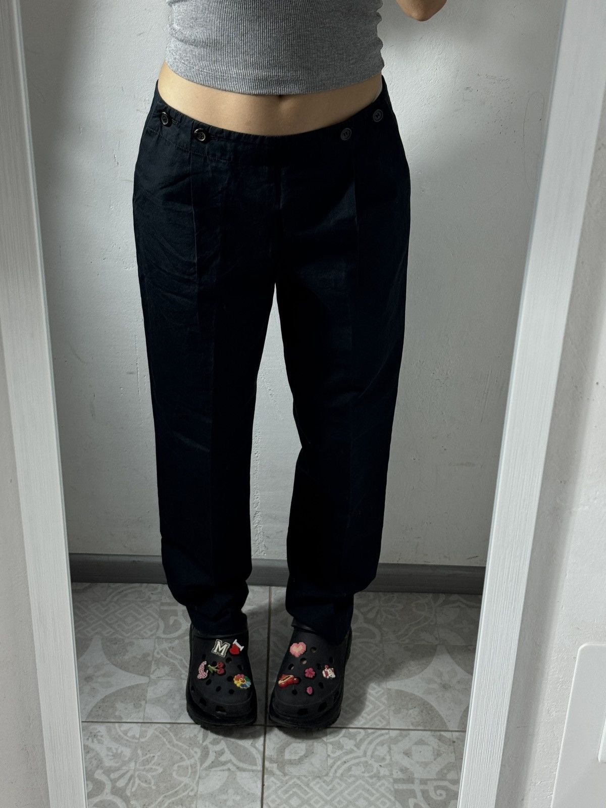 Yves Saint Laurent VINTAGE YVES SAINT LAURENT RIVE GAUSHE CLASSIC PANTS Size 28" / US 6 / IT 42 - 3 Thumbnail