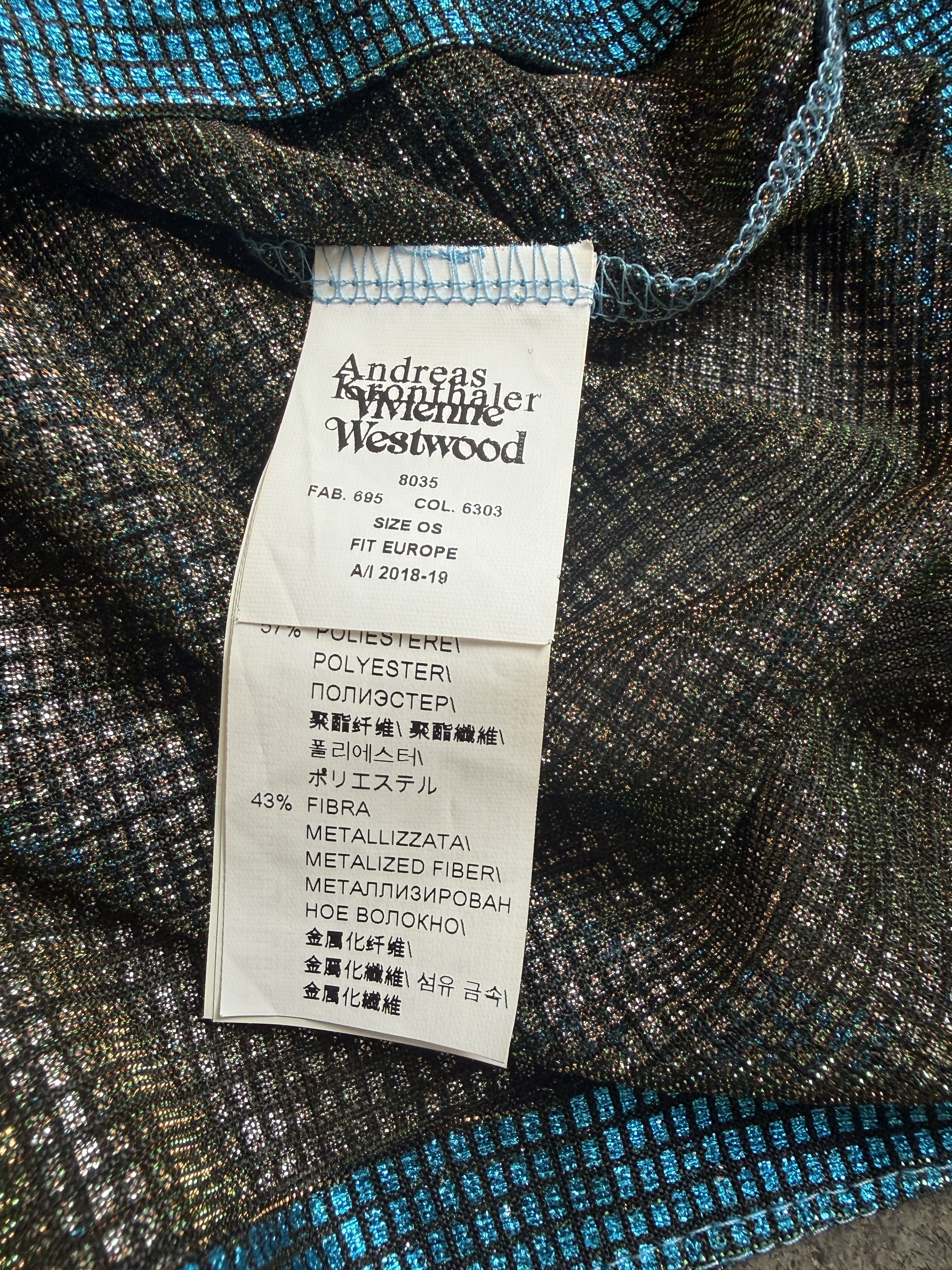 Vivienne Westwood 2018 Metallic Fiber Andreas Kronthaler Iridescent Hoodie Size US M / EU 48-50 / 2 - 6 Thumbnail