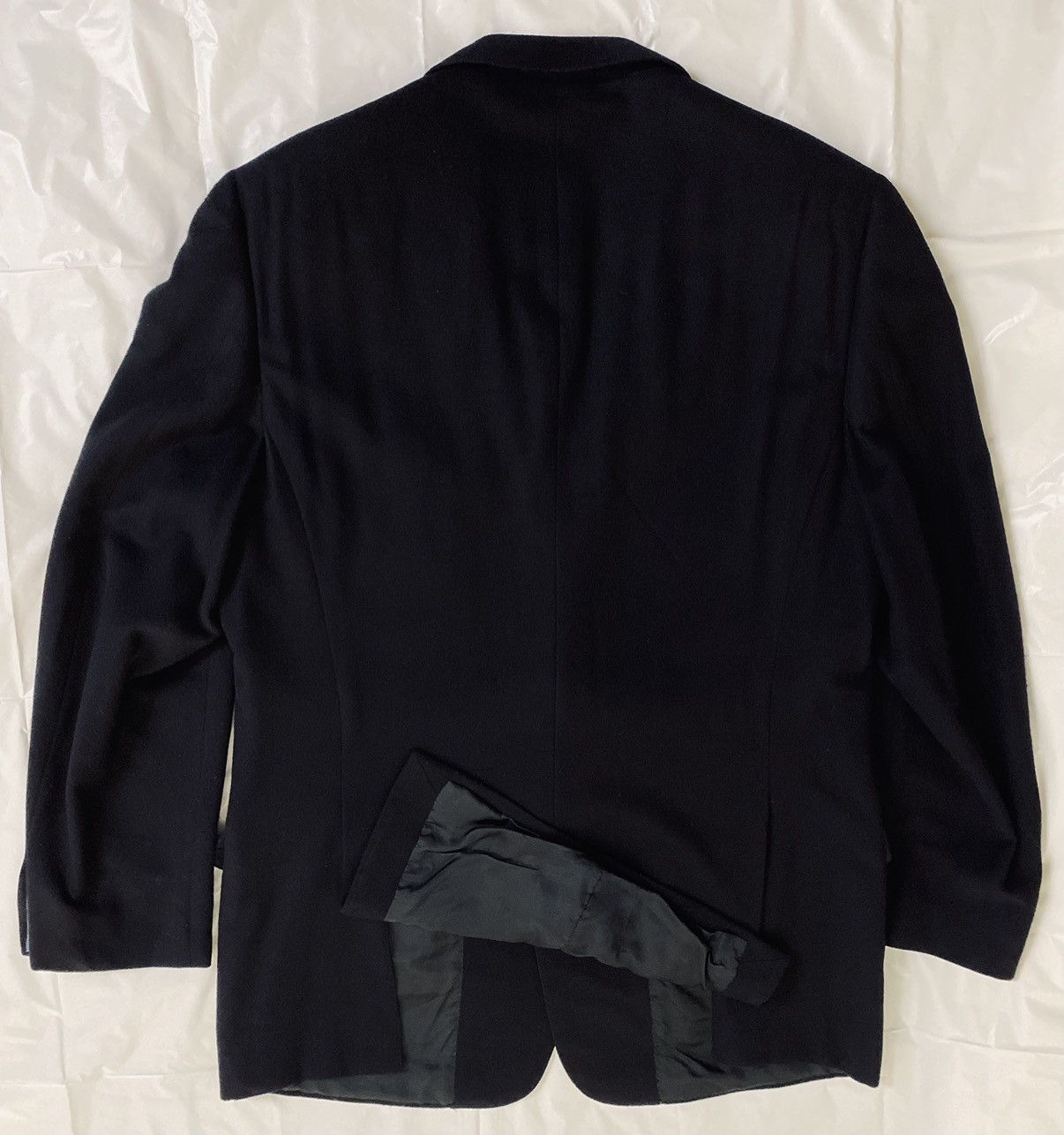 Alfred Dunhill Dunhill x Zegna 🇮🇹 Navy Cashmere Felt Brass Button Blazer 46L Size 46L - 4 Thumbnail