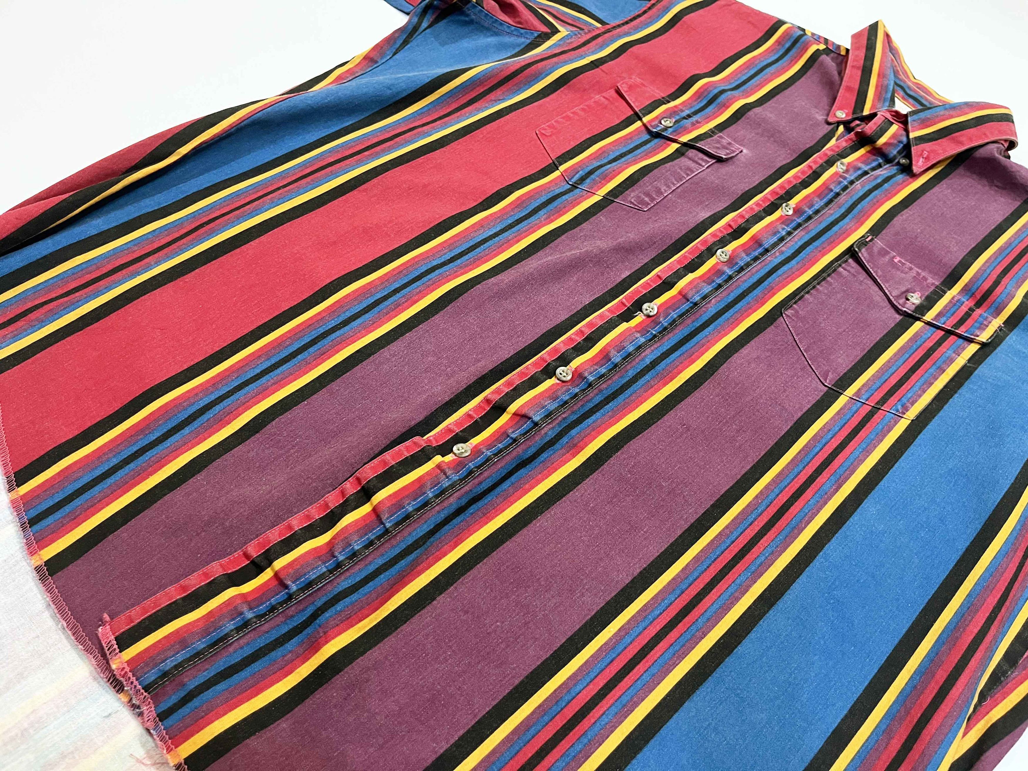 Vintage × Wrangler Vintage Wrangler Brushpopper Western Cowboy Striped Shirt Size US L / EU 52-54 / 3 - 8 Thumbnail