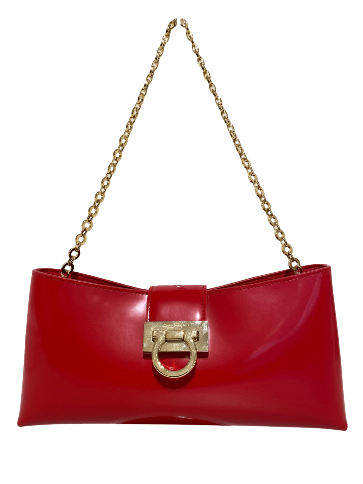 Salvatore Ferragamo o1s1rm1224 Size: OS / Trifolio Bag in Flame Red Size ONE SIZE - 1 Preview